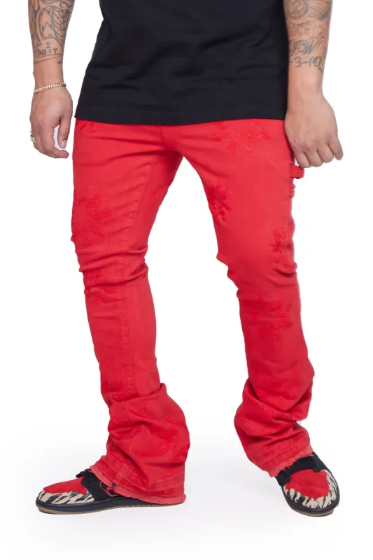VALABASAS JEANS “ART” RED WASHED sold by valabasas
