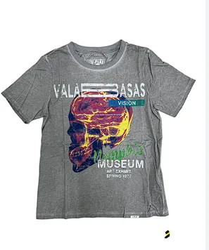VPLAY TEE "VISION” VINTAGE LIGHT GREY sold by valabasas