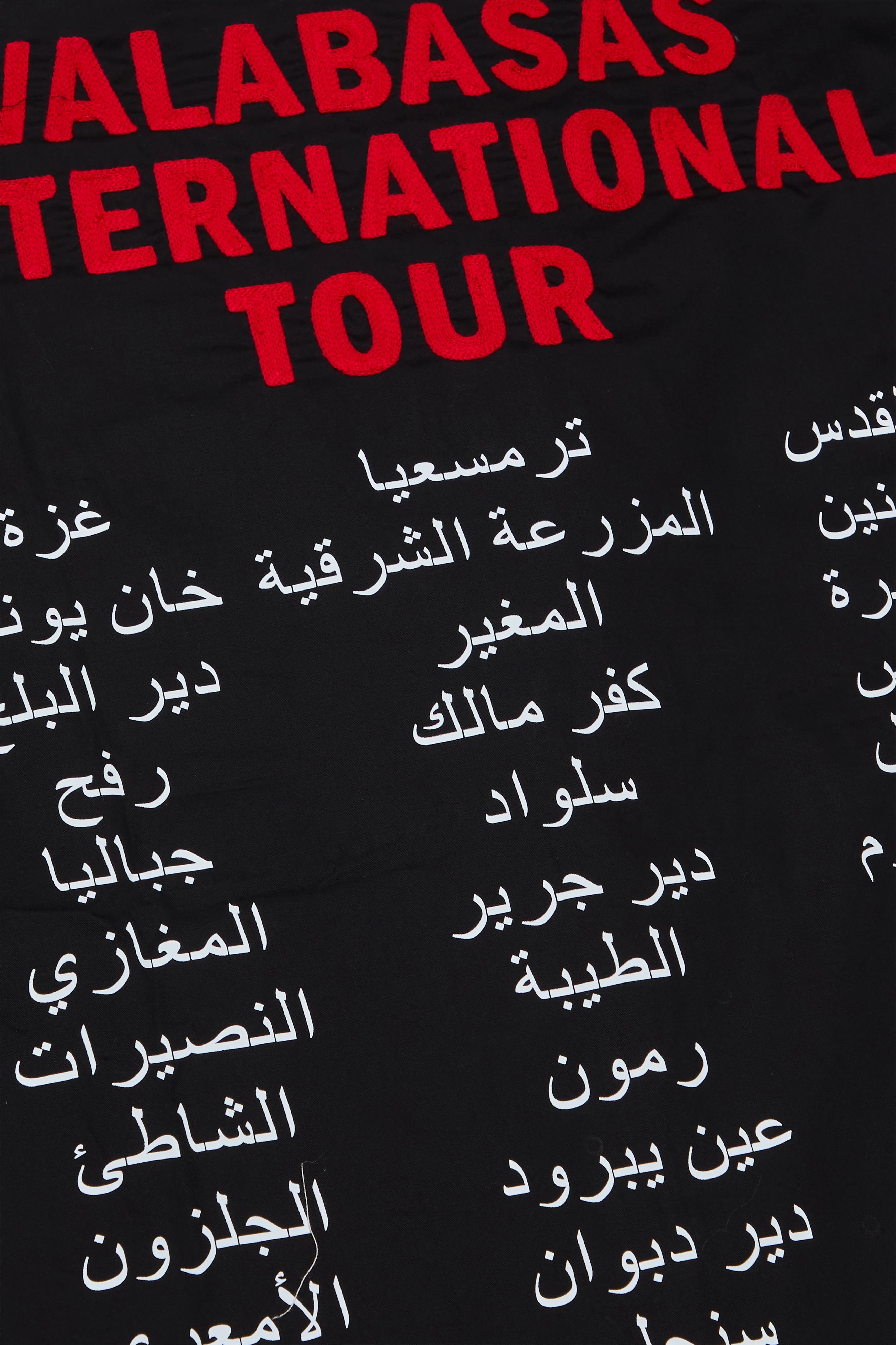 "TOUR" BLACK/RED CROP BUTTON DOWN sold by valabasas product image thumbnail 4