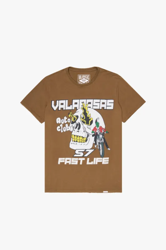 "GOLD FLAME" VINTAGE BROWN TEE sold by valabasas