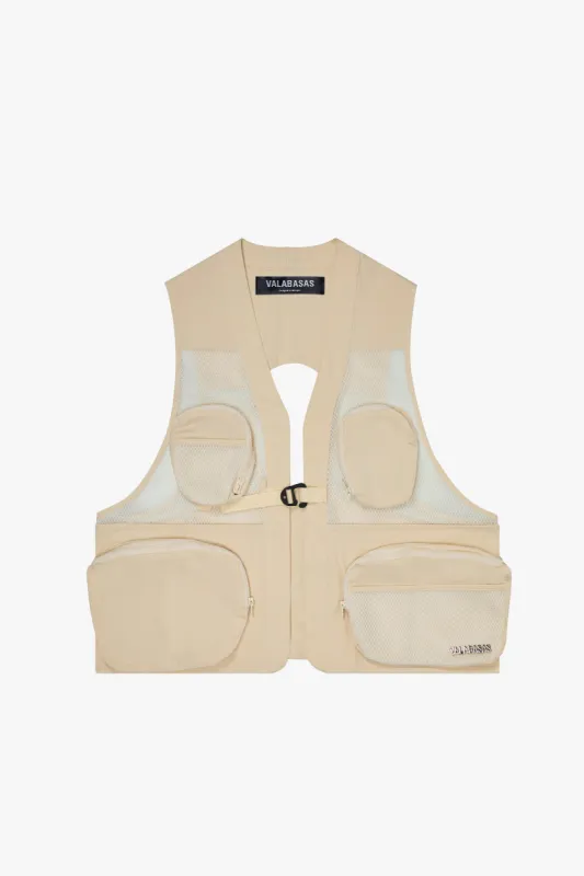 "TACTICAL MESH" OFF-WHITE NYLON VEST sold by valabasas