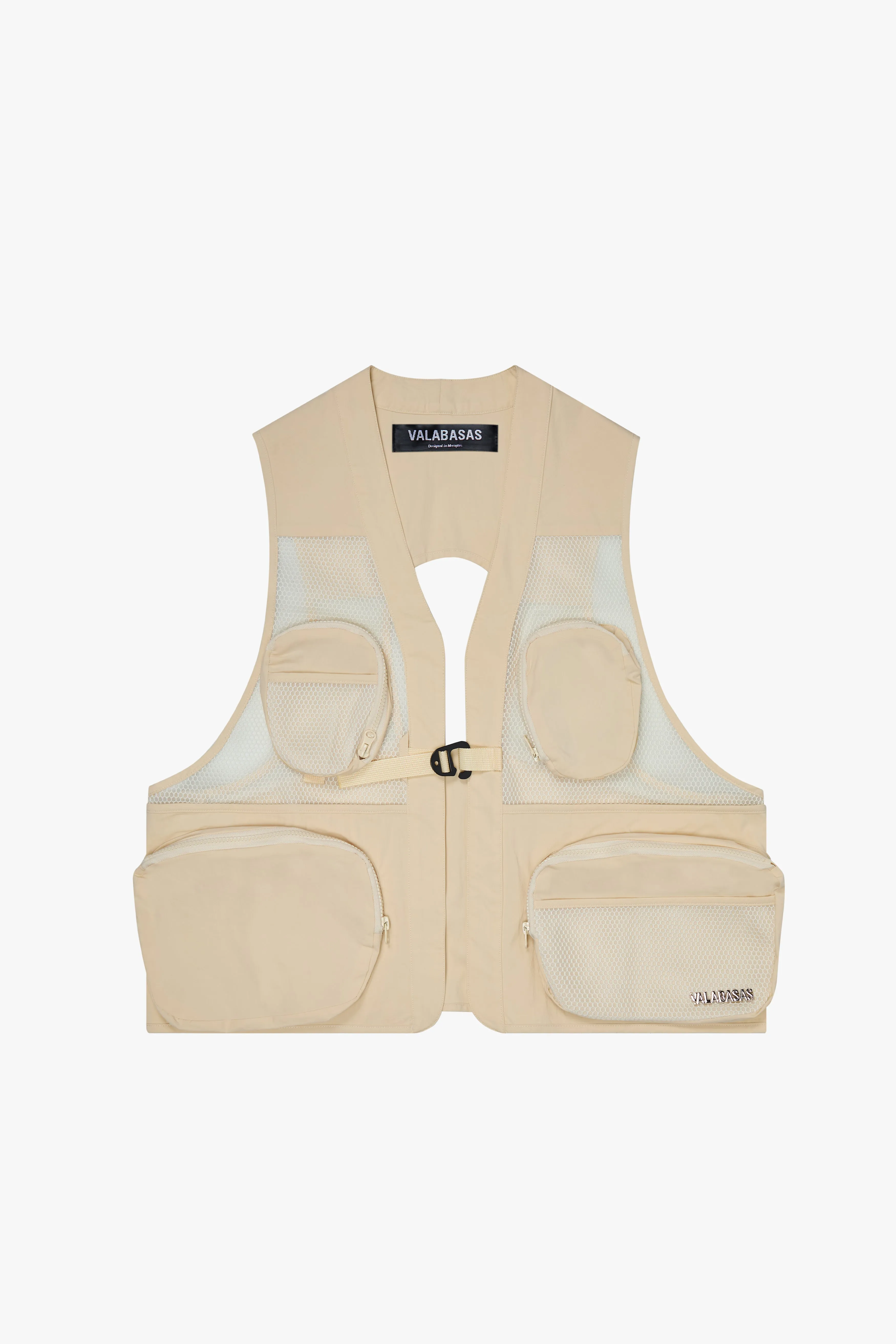 "TACTICAL MESH" OFF-WHITE NYLON VEST sold by valabasas