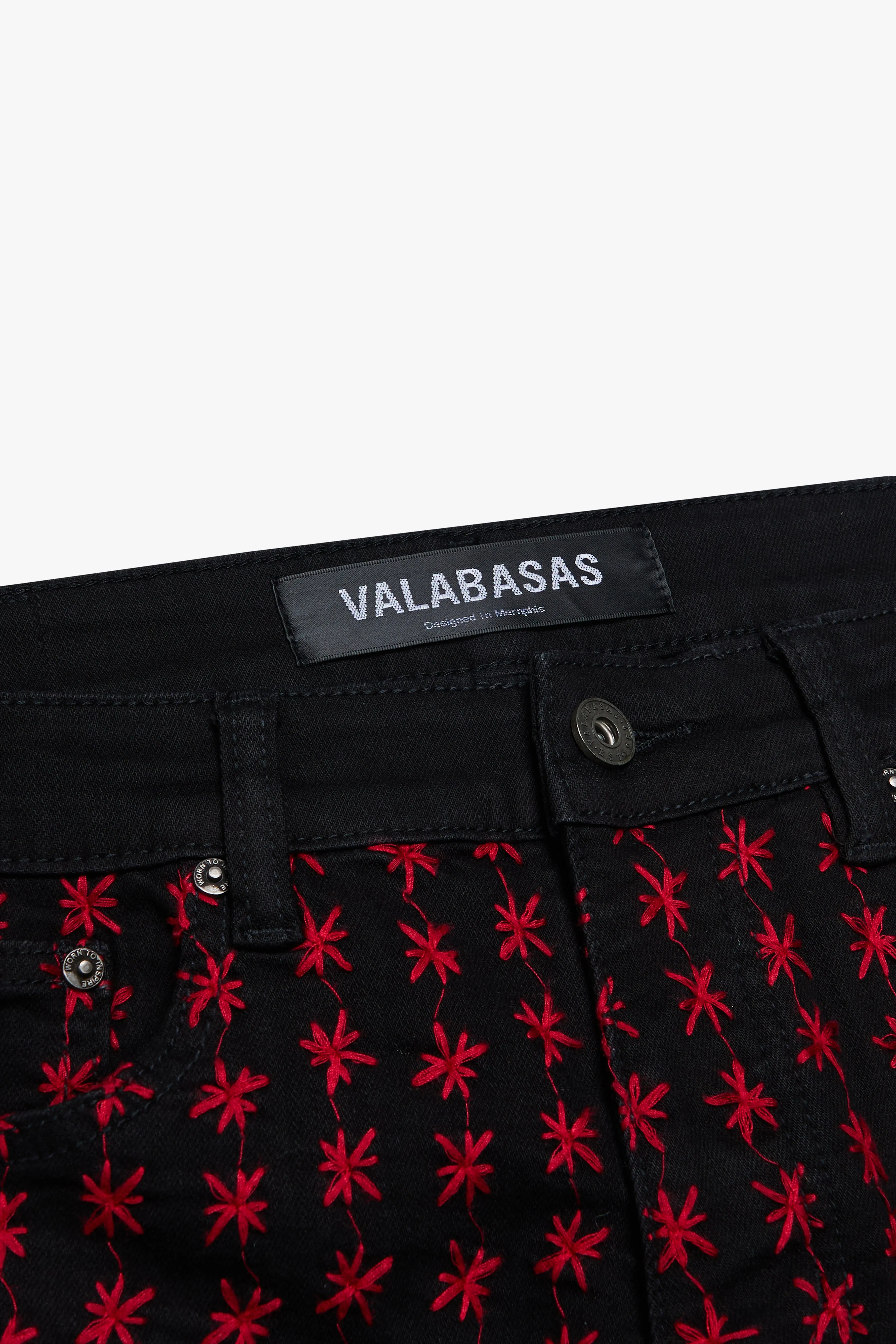 "ASTERISK" STACKED FLARE BLACK / RED sold by valabasas product image thumbnail 2