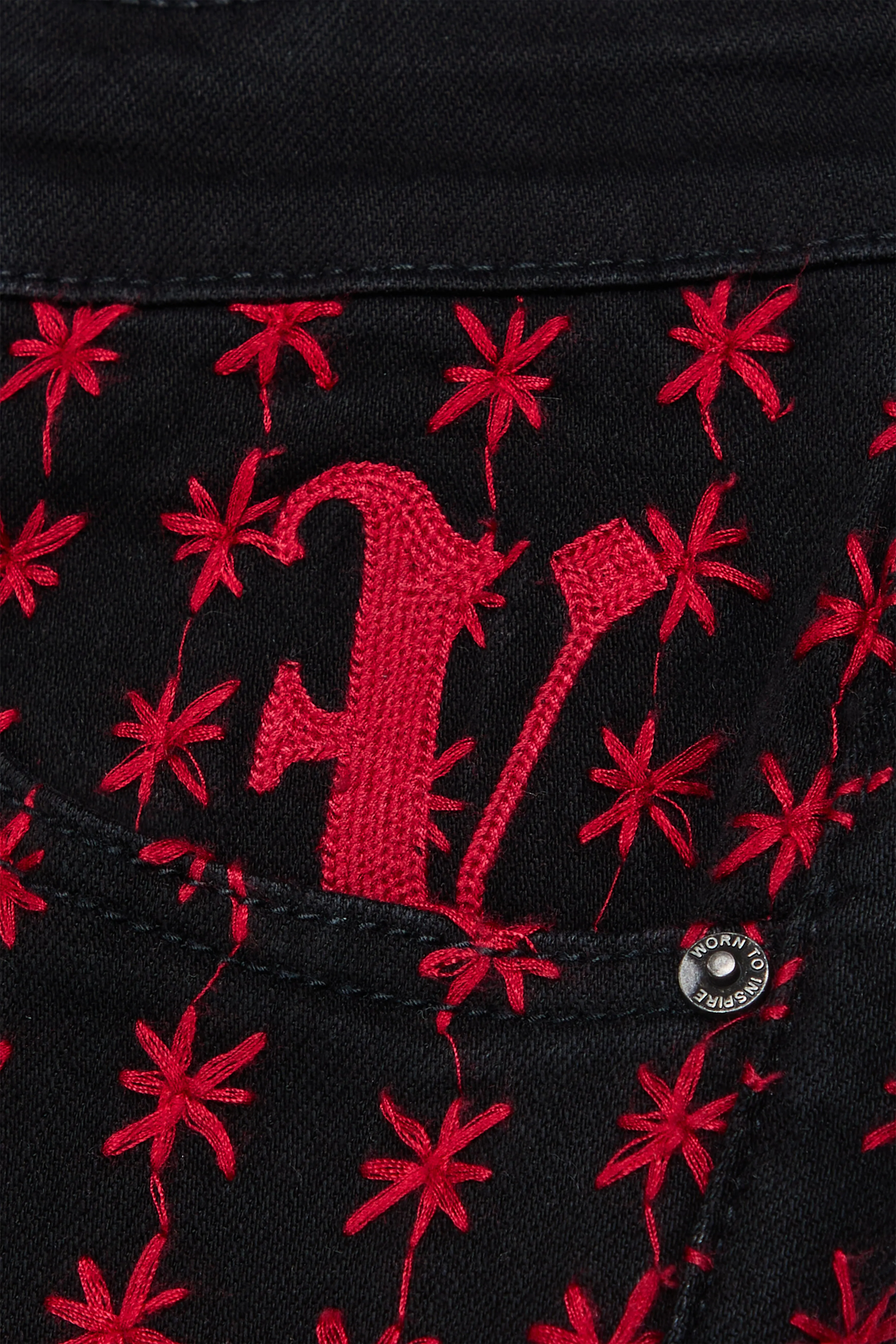 "ASTERISK" STACKED FLARE BLACK / RED sold by valabasas product image thumbnail 4