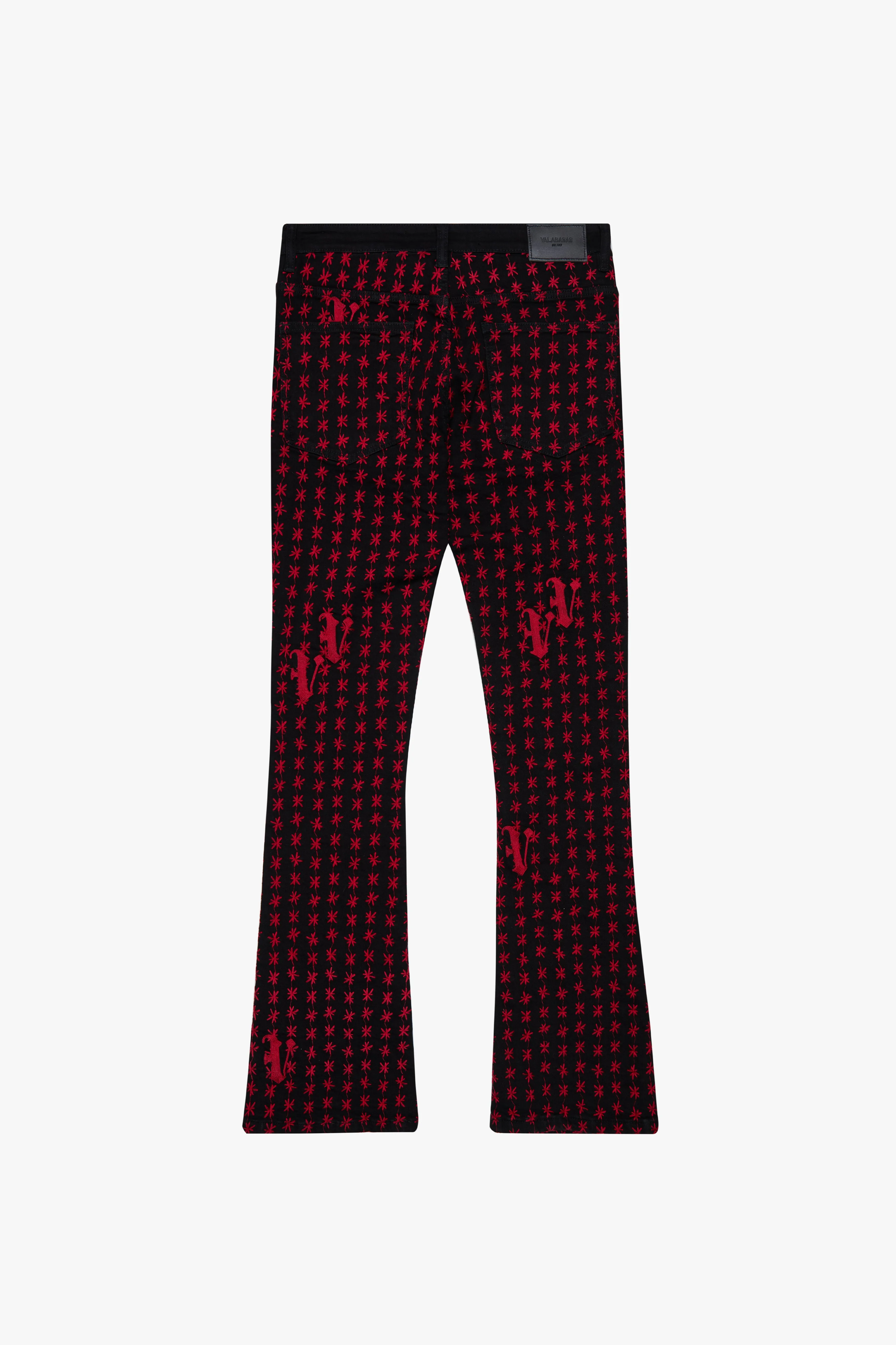 "ASTERISK" STACKED FLARE BLACK / RED sold by valabasas product image thumbnail 5