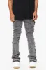 "GLAZ" GREY STACKED FLARE JEAN sold by valabasas