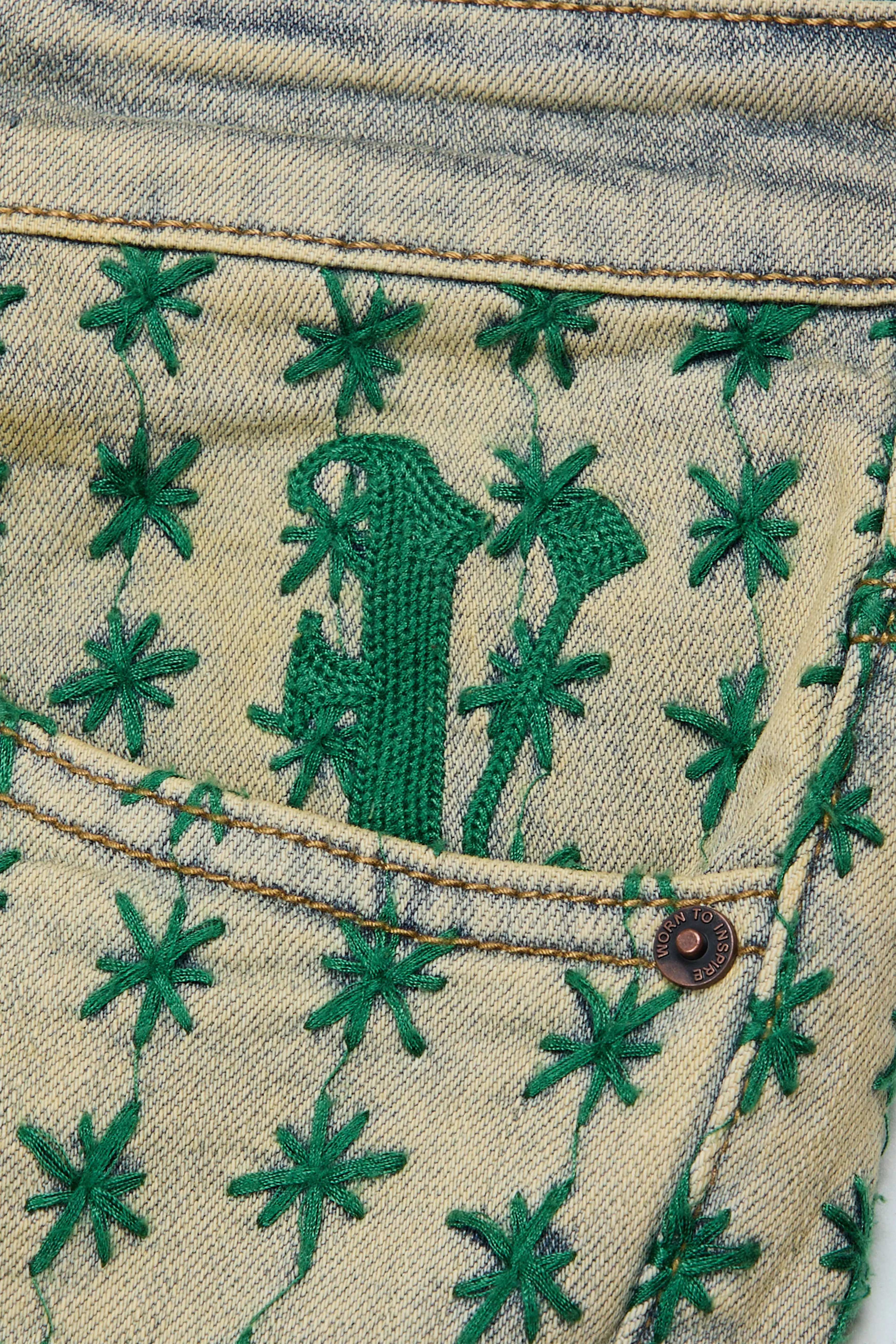 "ASTERISK" STACKED FLARE BLUE/GREEN sold by valabasas product image thumbnail 3