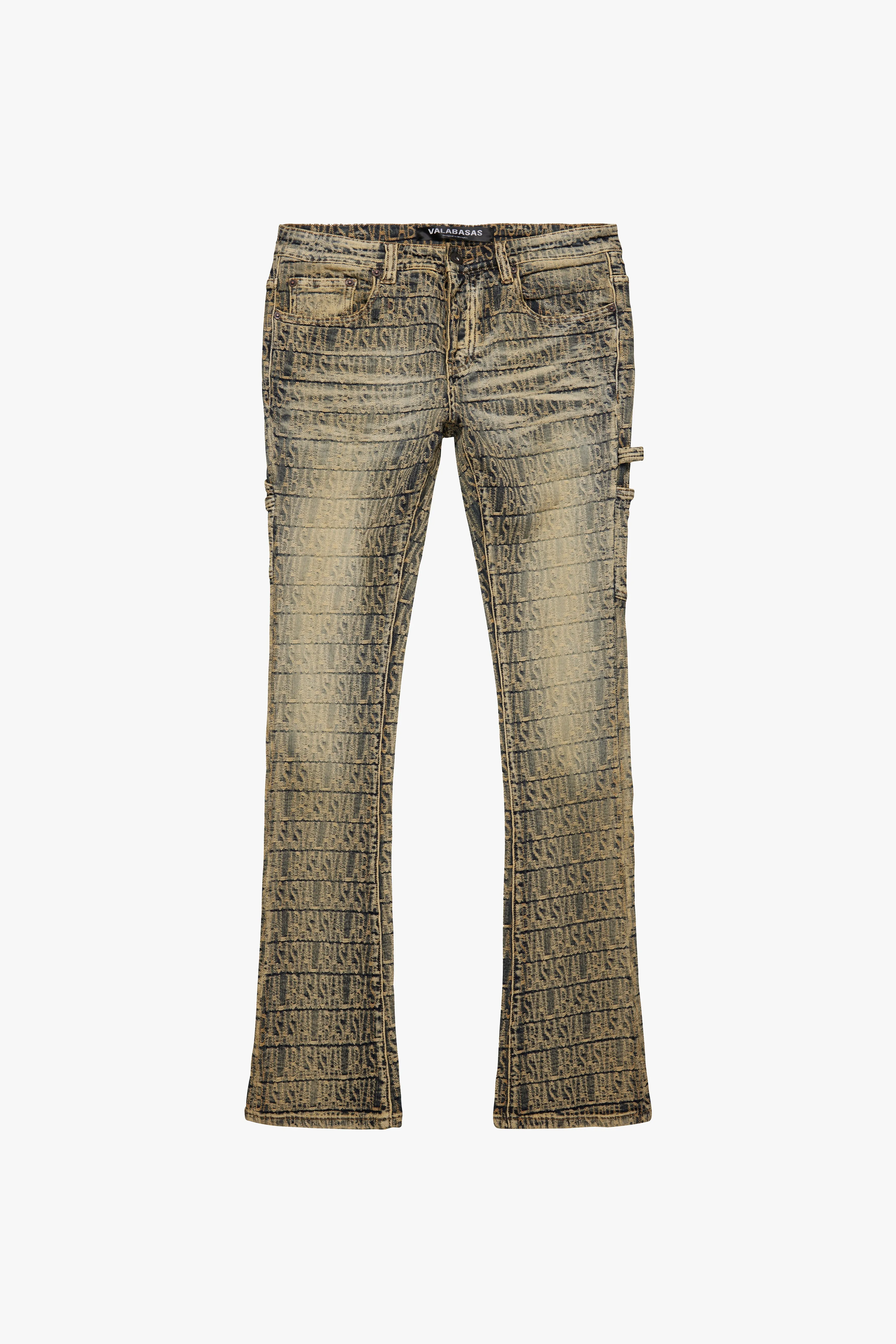 "IMPRINT” VINTAGE WASH STACKED FLARE JEAN sold by valabasas