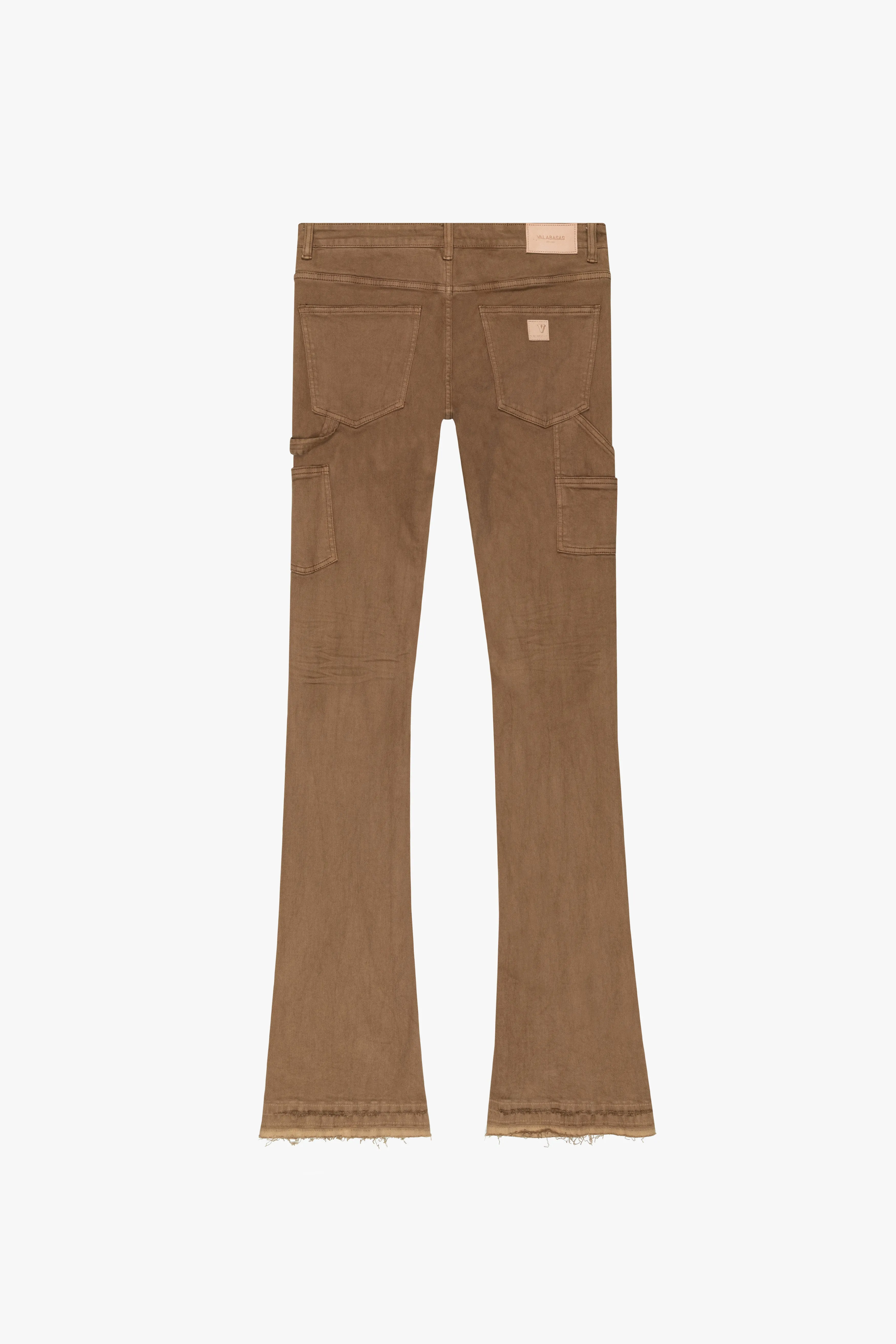 "MR. EXTENDO" KHAKI STACKED FLARE JEAN sold by valabasas product image thumbnail 3