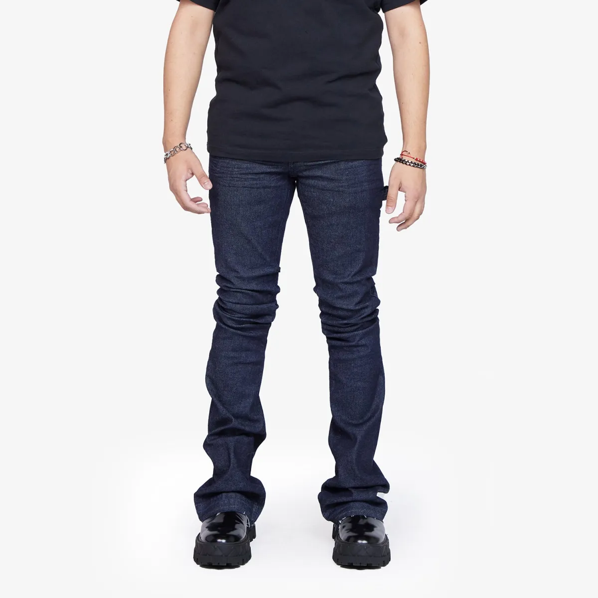ESNTLLAB Rico Flare Jeans（Bolan coated denim flare jeans）