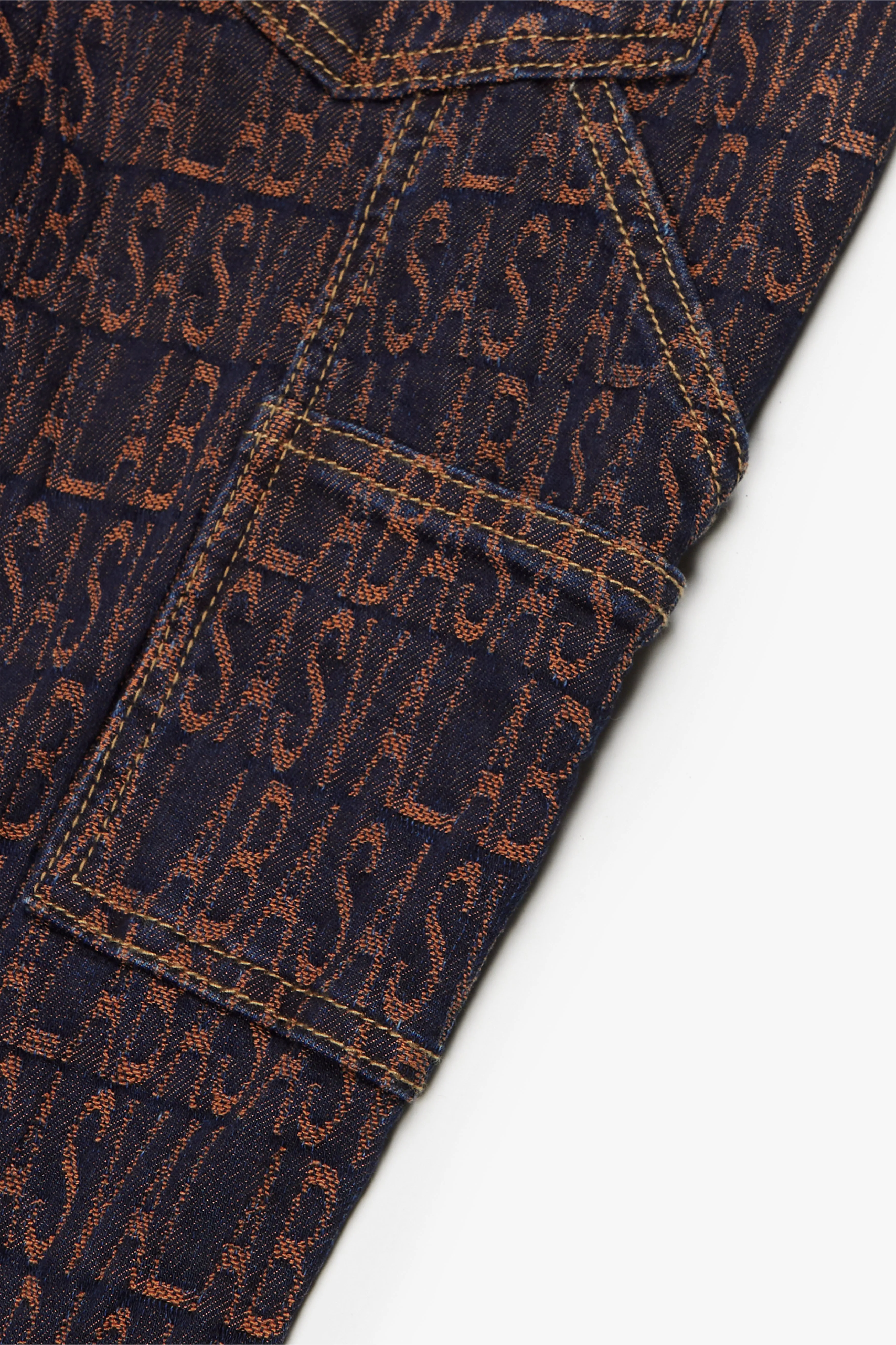 "IMPRINT” STACKED FLARE JEAN BLACK ORANGE sold by valabasas product image thumbnail 5