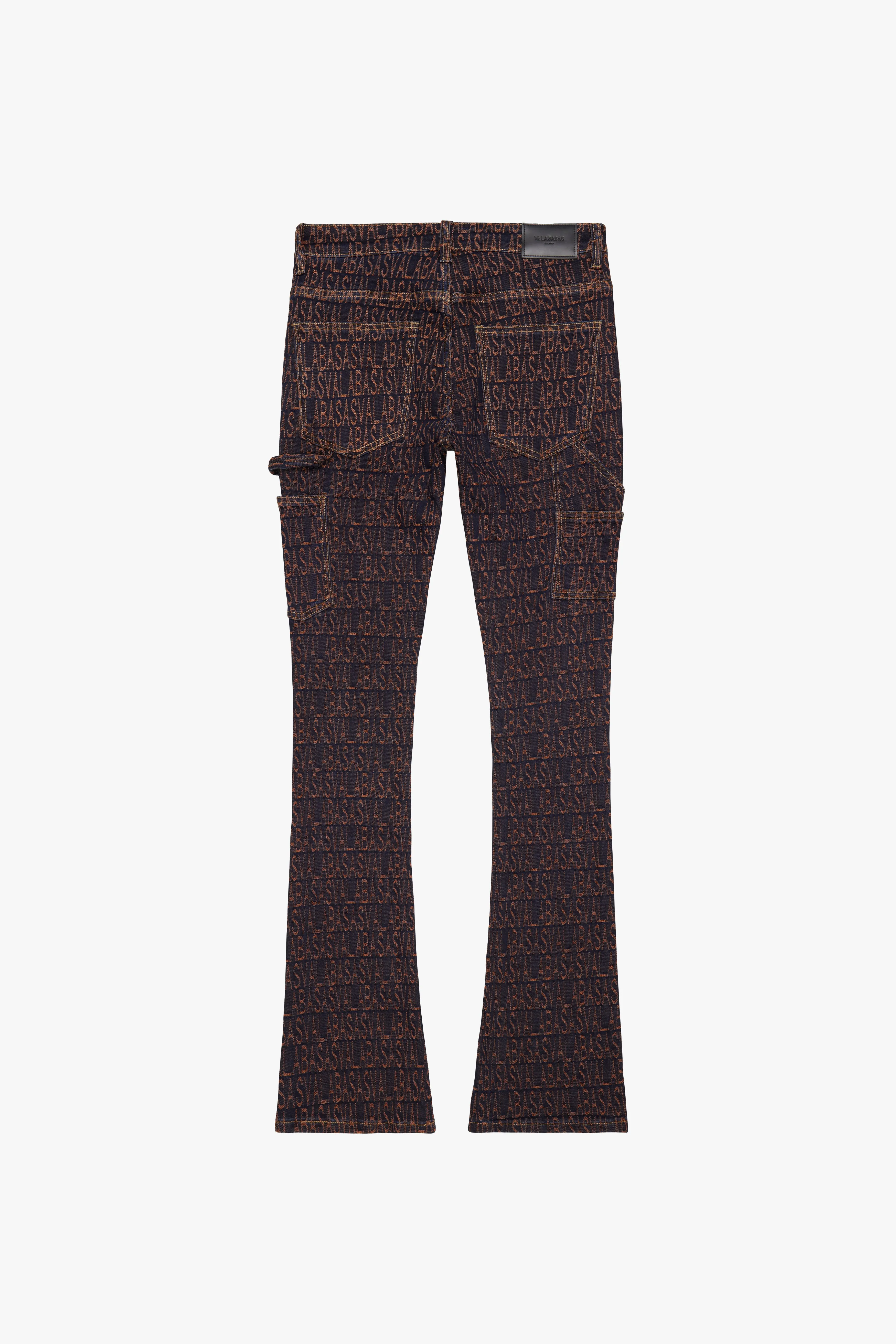 "IMPRINT” STACKED FLARE JEAN BLACK ORANGE sold by valabasas product image thumbnail 4