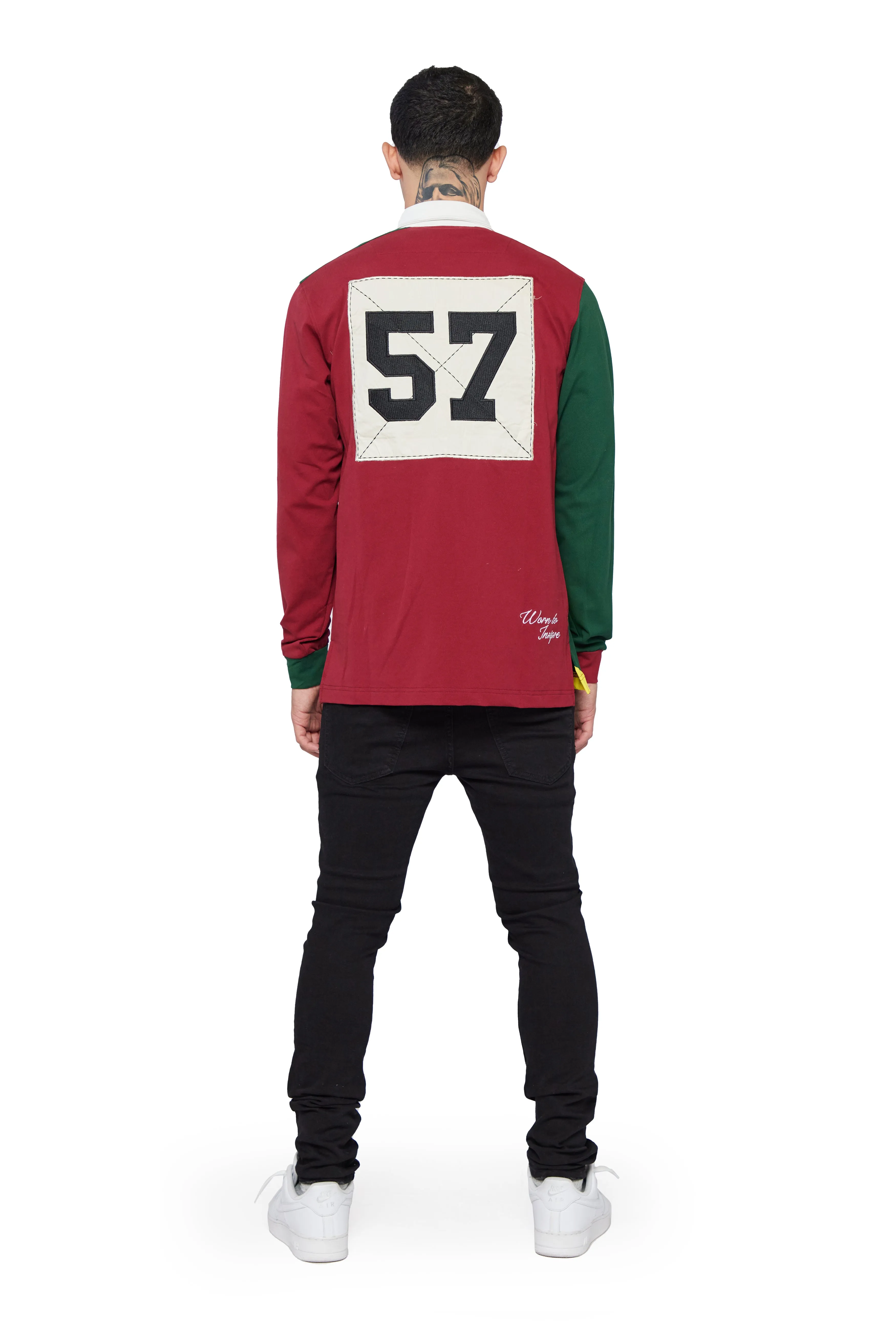 "ENGLISH RUGBY" WINE LONG SLEVE POLO sold by valabasas product image thumbnail 5