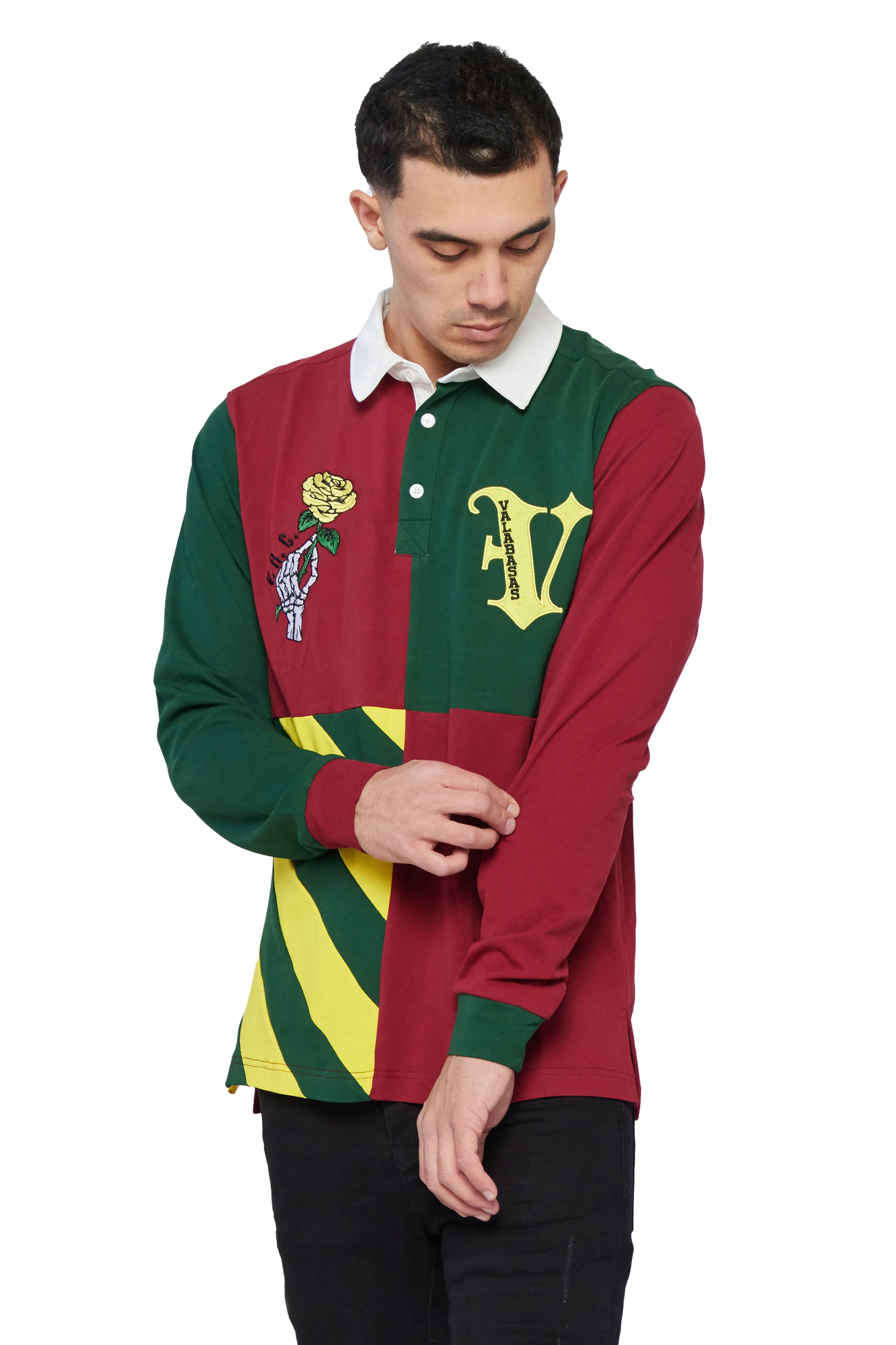 "ENGLISH RUGBY" WINE LONG SLEVE POLO sold by valabasas product image thumbnail 2