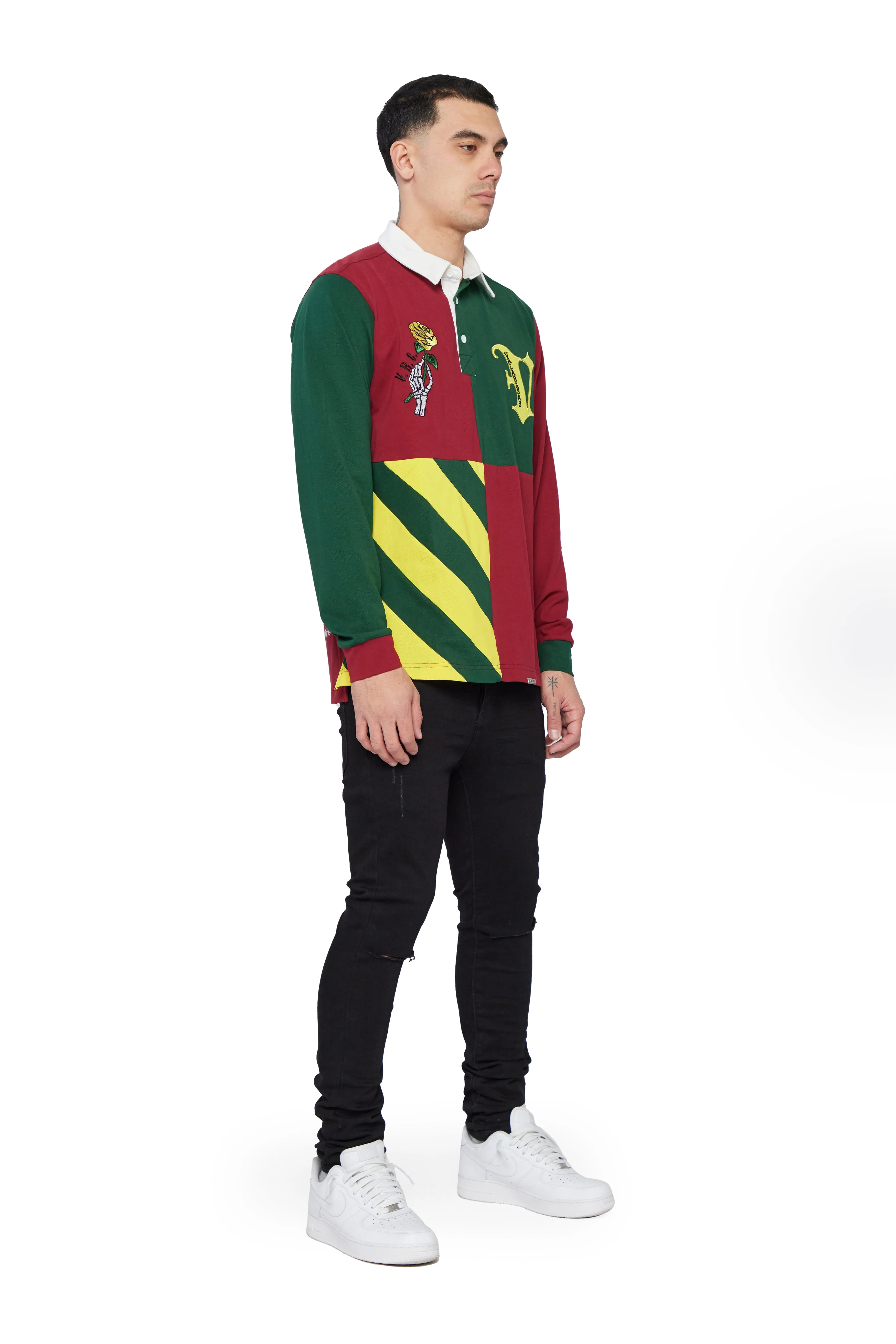 "ENGLISH RUGBY" WINE LONG SLEVE POLO sold by valabasas product image thumbnail 3