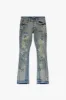 "V-STARS” VINTAGE WASH STACKED FLARE JEAN sold by valabasas