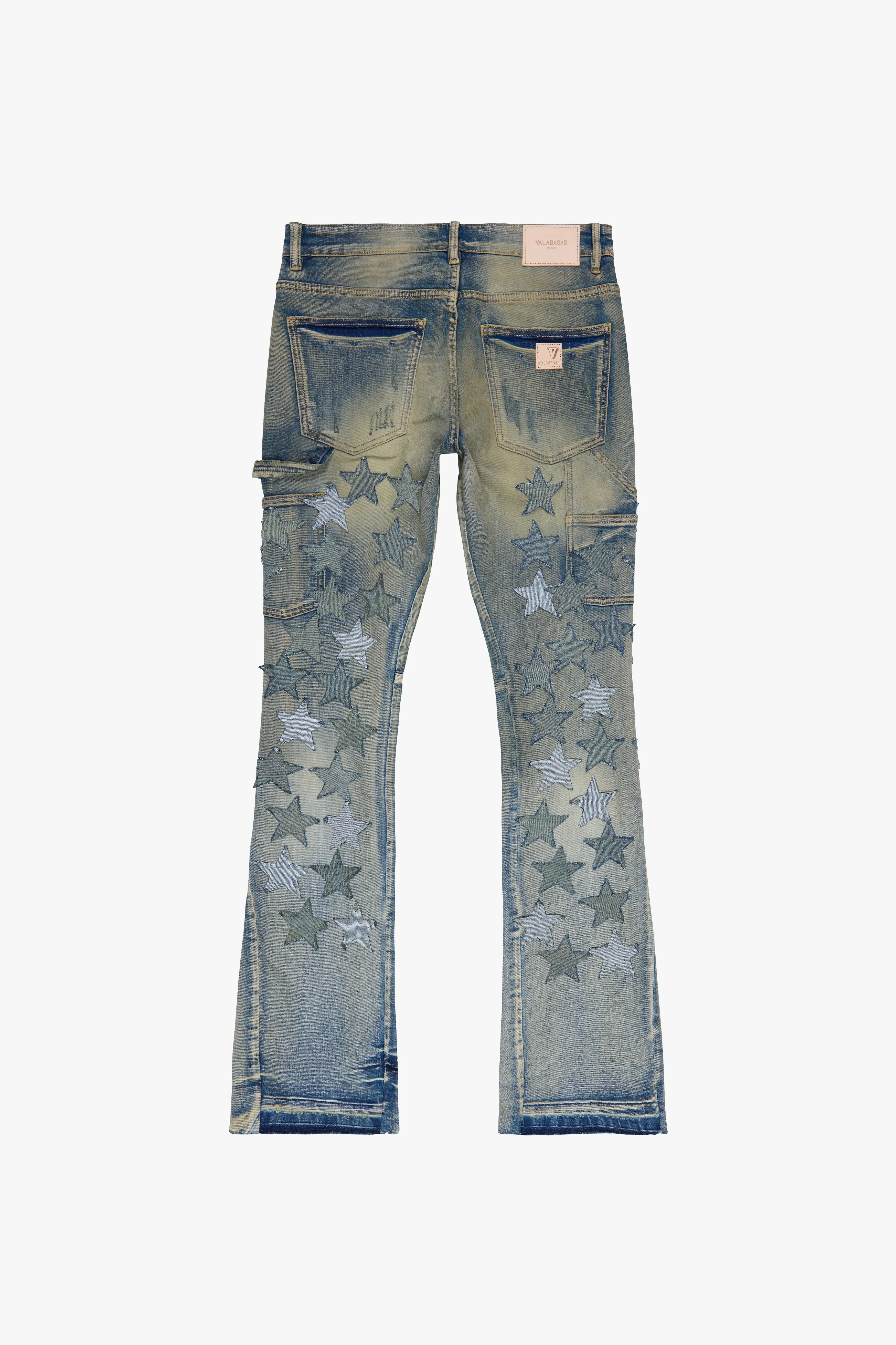 "V-STARS” VINTAGE WASH STACKED FLARE JEAN sold by valabasas product image thumbnail 3