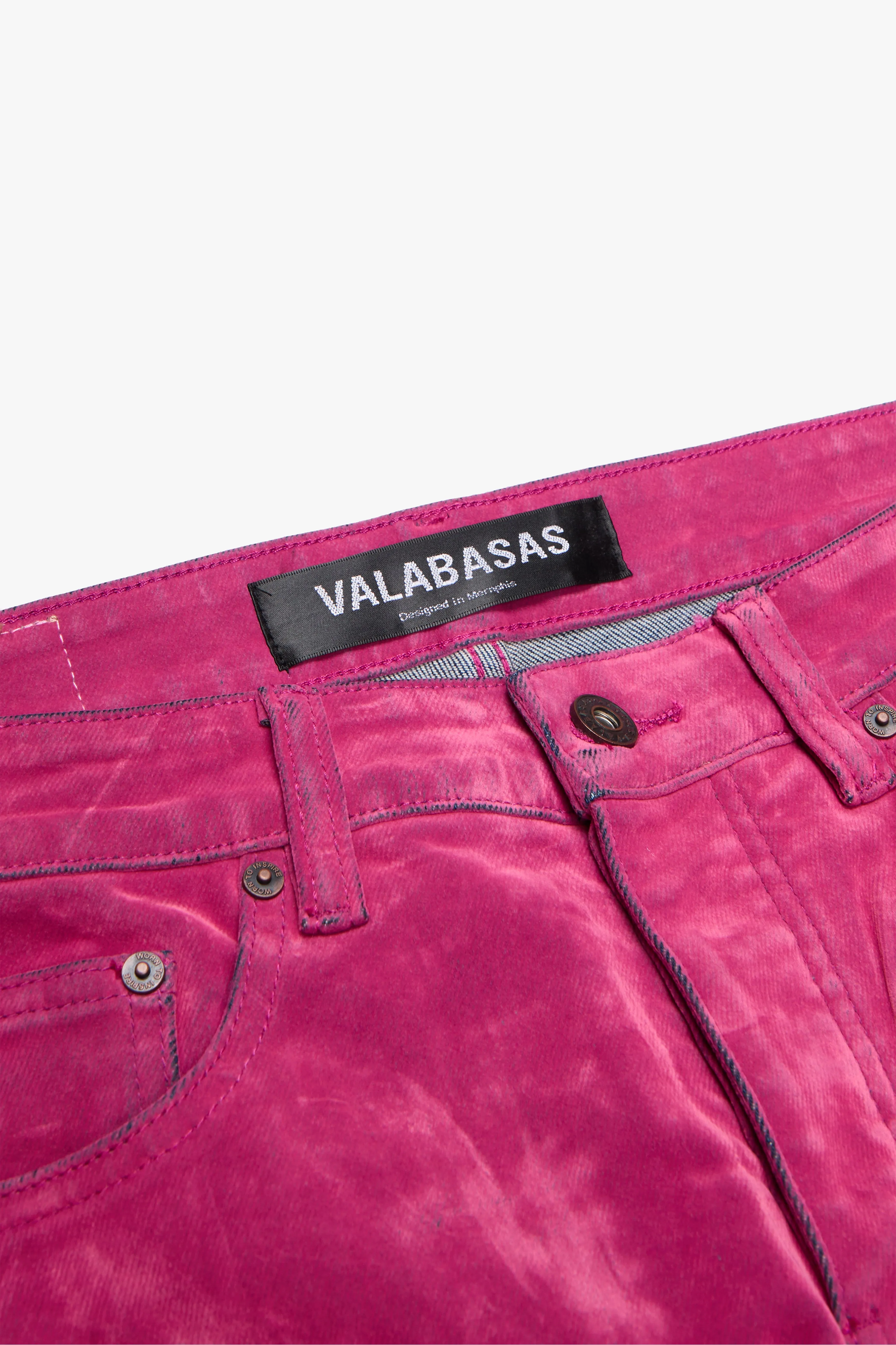 "LUXE" SUEDE SKINNY JEAN PINK sold by valabasas product image thumbnail 2
