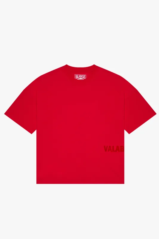 "BASIC" VINTAGE RED OVERSIZED TEE sold by valabasas