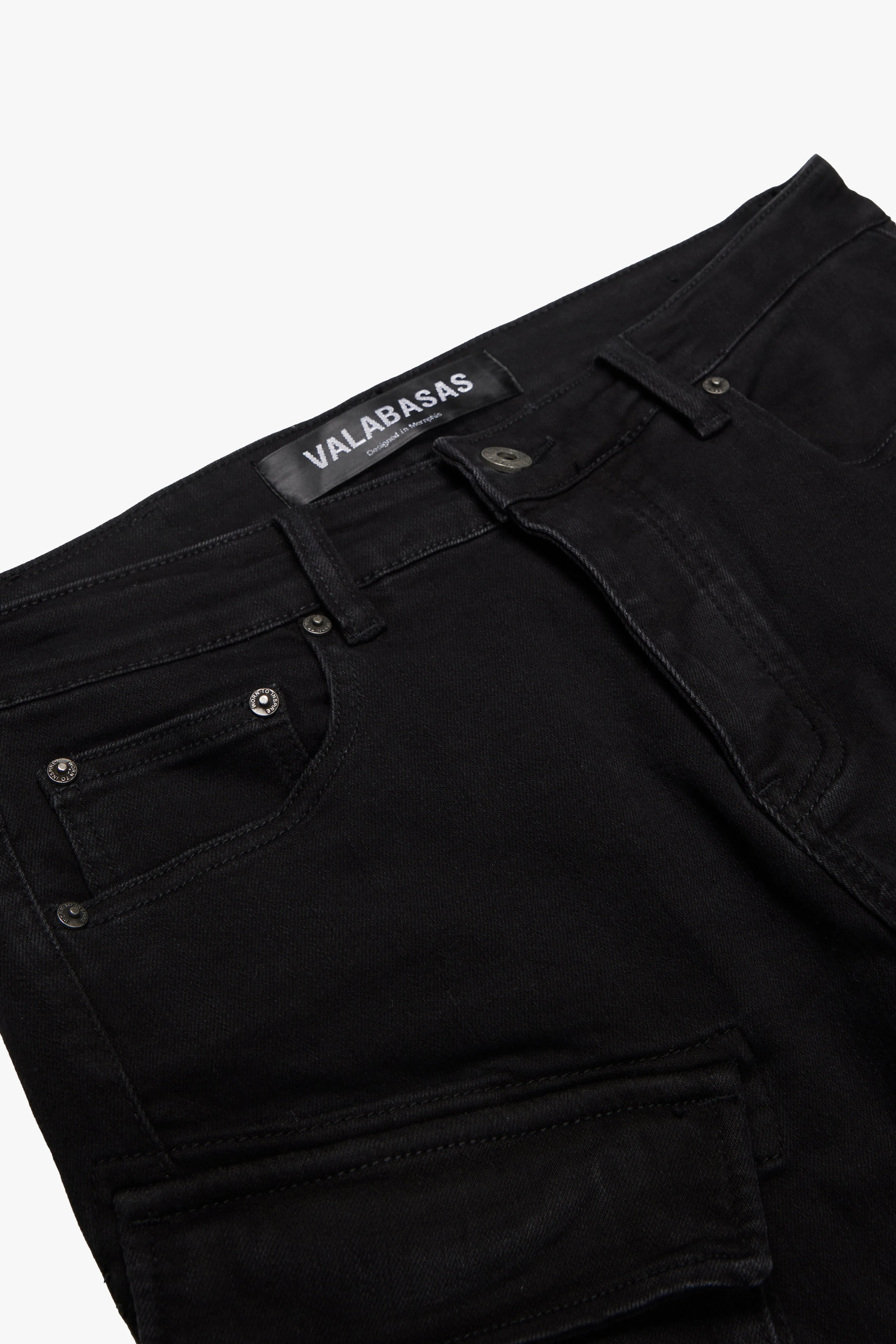 "PINNACLE” BLACK WASH STACKED FLARE JEAN sold by valabasas product image thumbnail 3