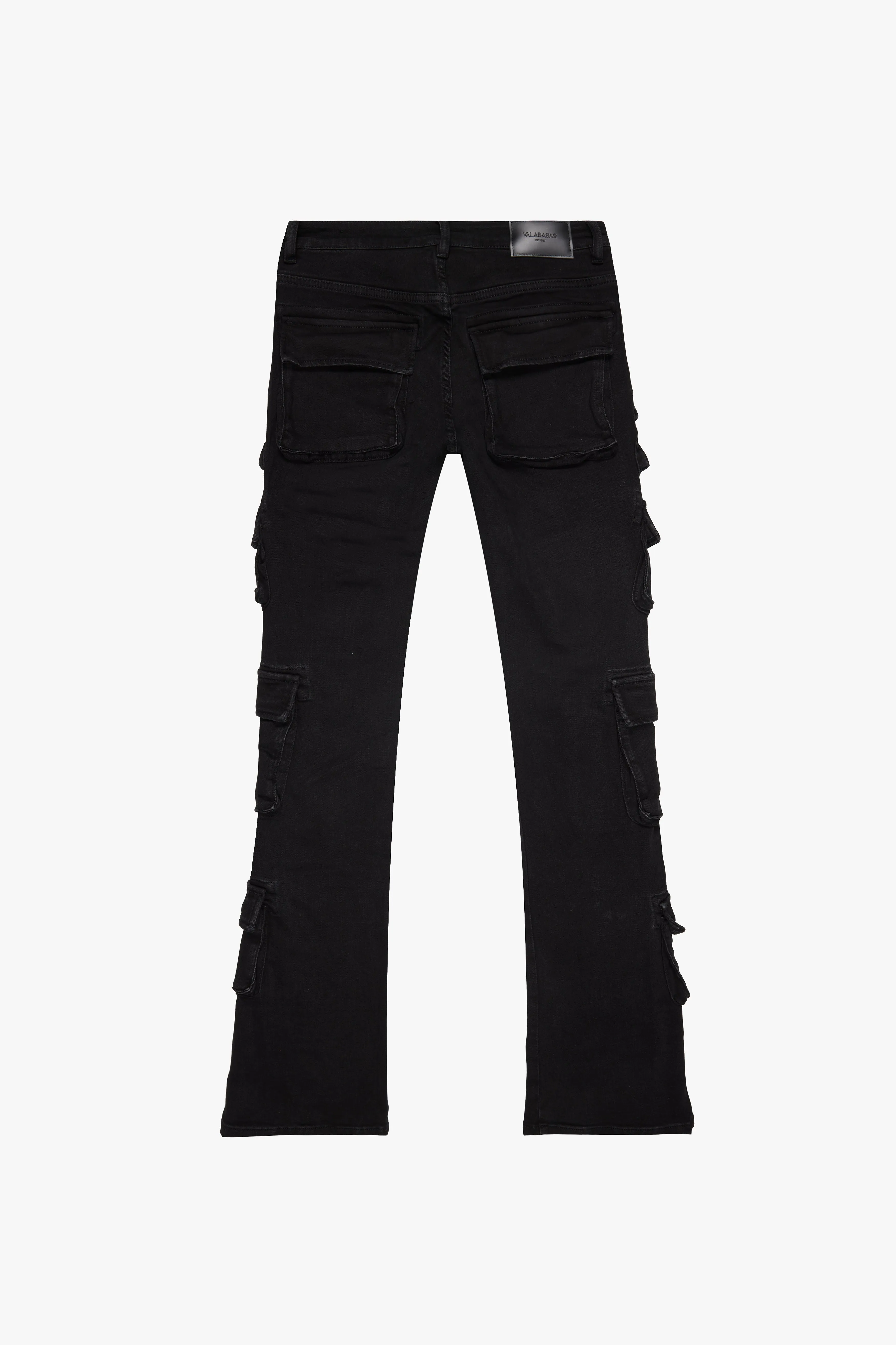 "PINNACLE” BLACK WASH STACKED FLARE JEAN sold by valabasas product image thumbnail 2