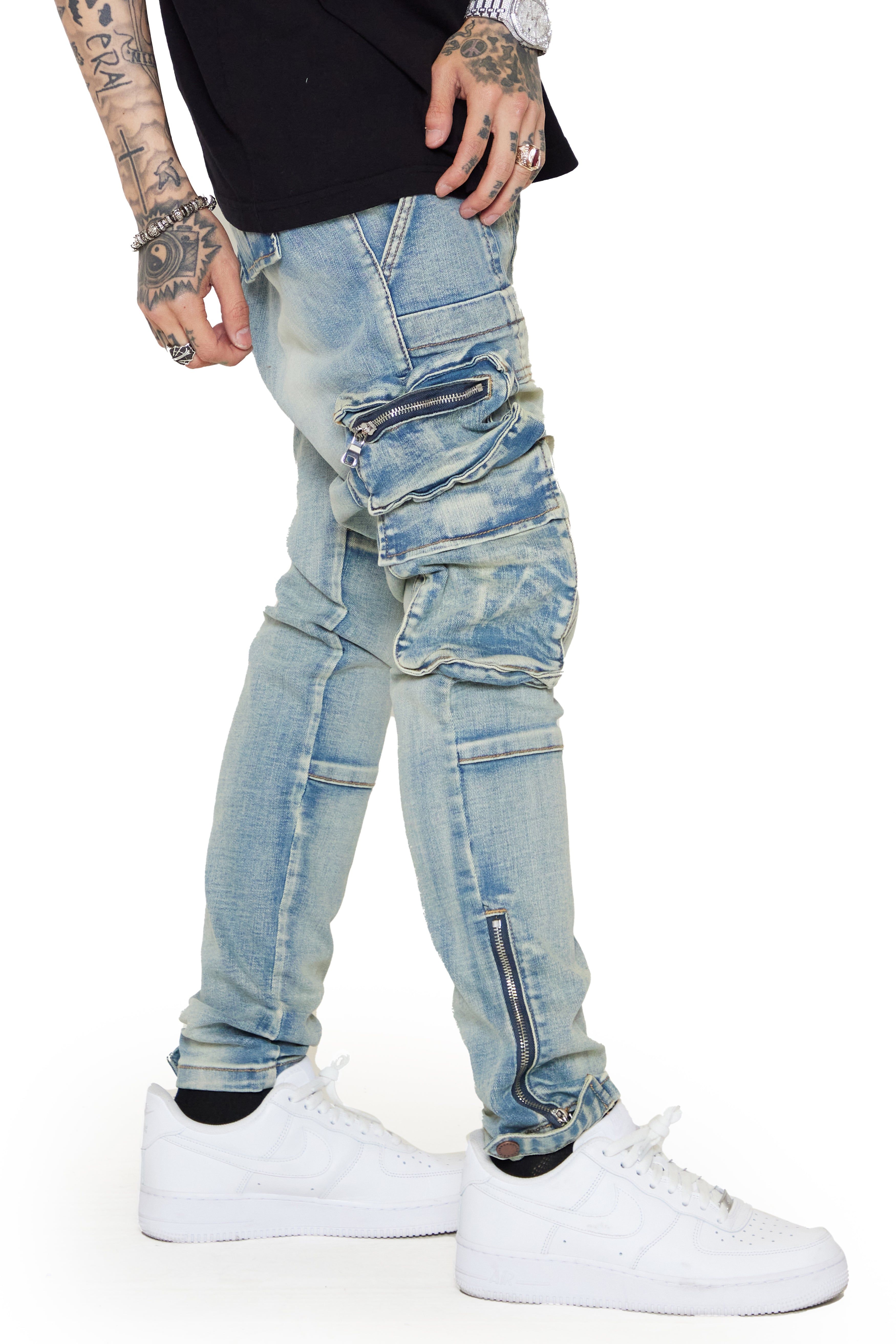 VALABASAS JEANS “FIGHTER” AZZURRO sold by valabasas product image thumbnail 2