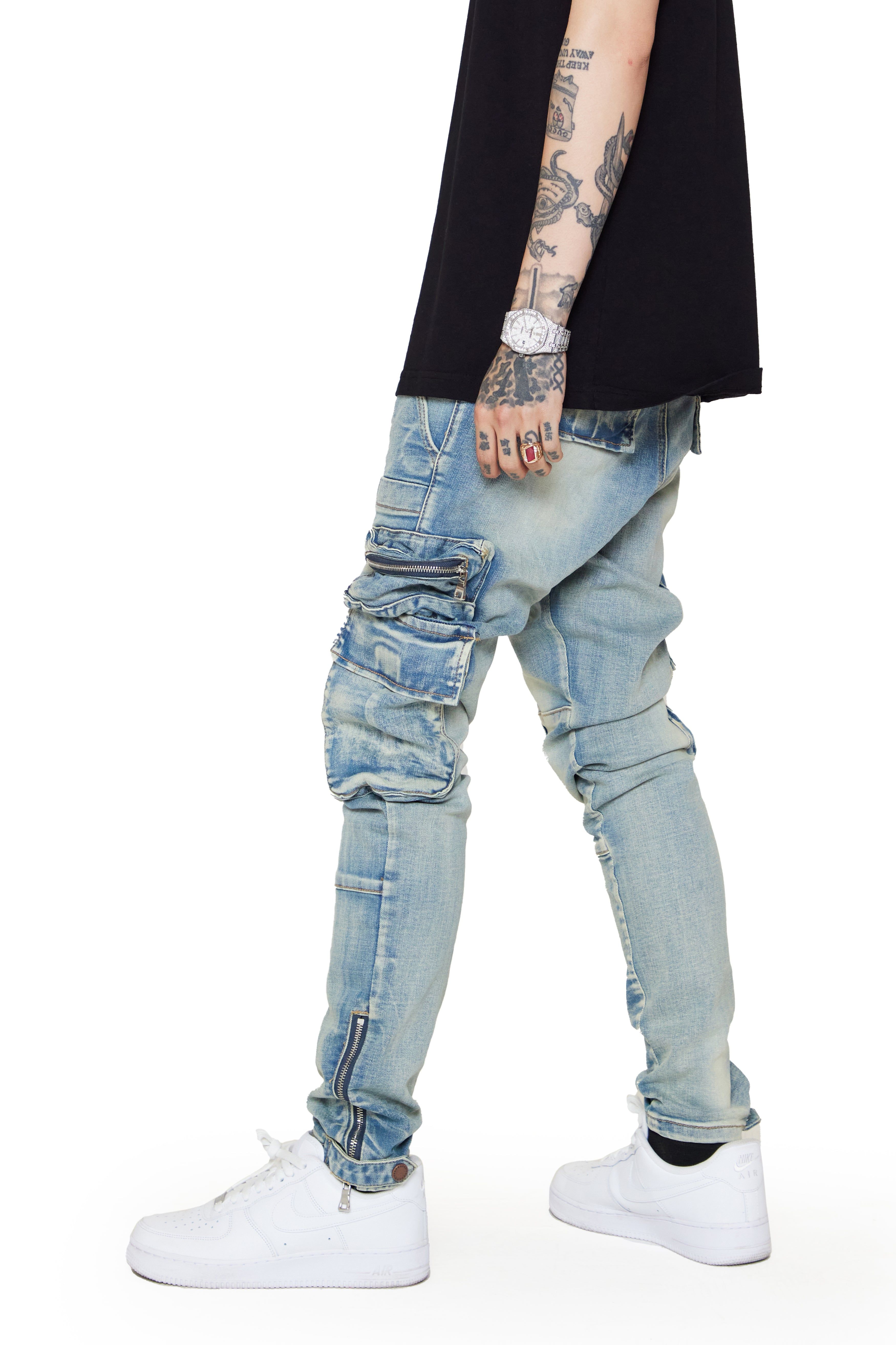 VALABASAS JEANS “FIGHTER” AZZURRO sold by valabasas product image thumbnail 3