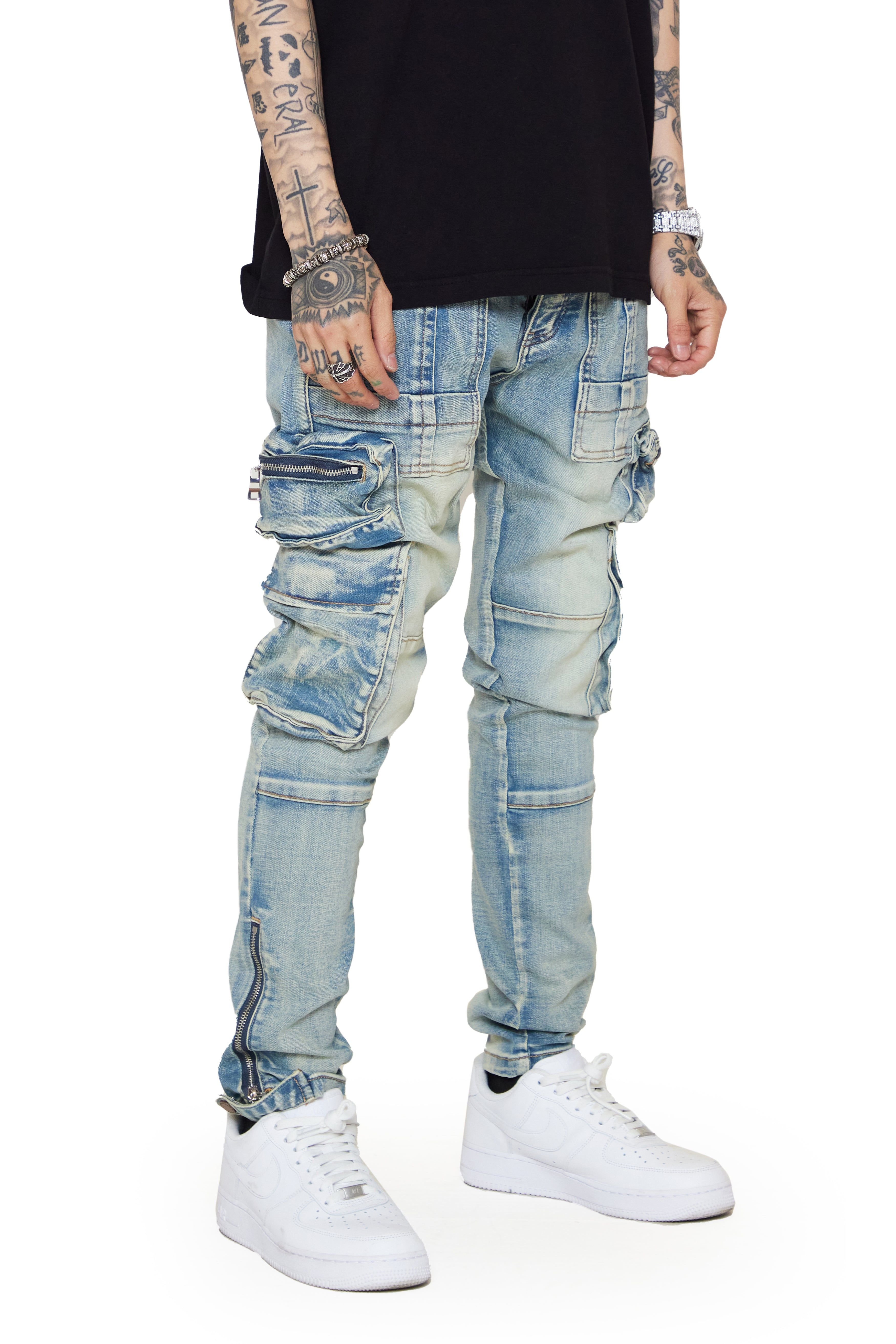 VALABASAS JEANS “FIGHTER” AZZURRO sold by valabasas product image thumbnail 4