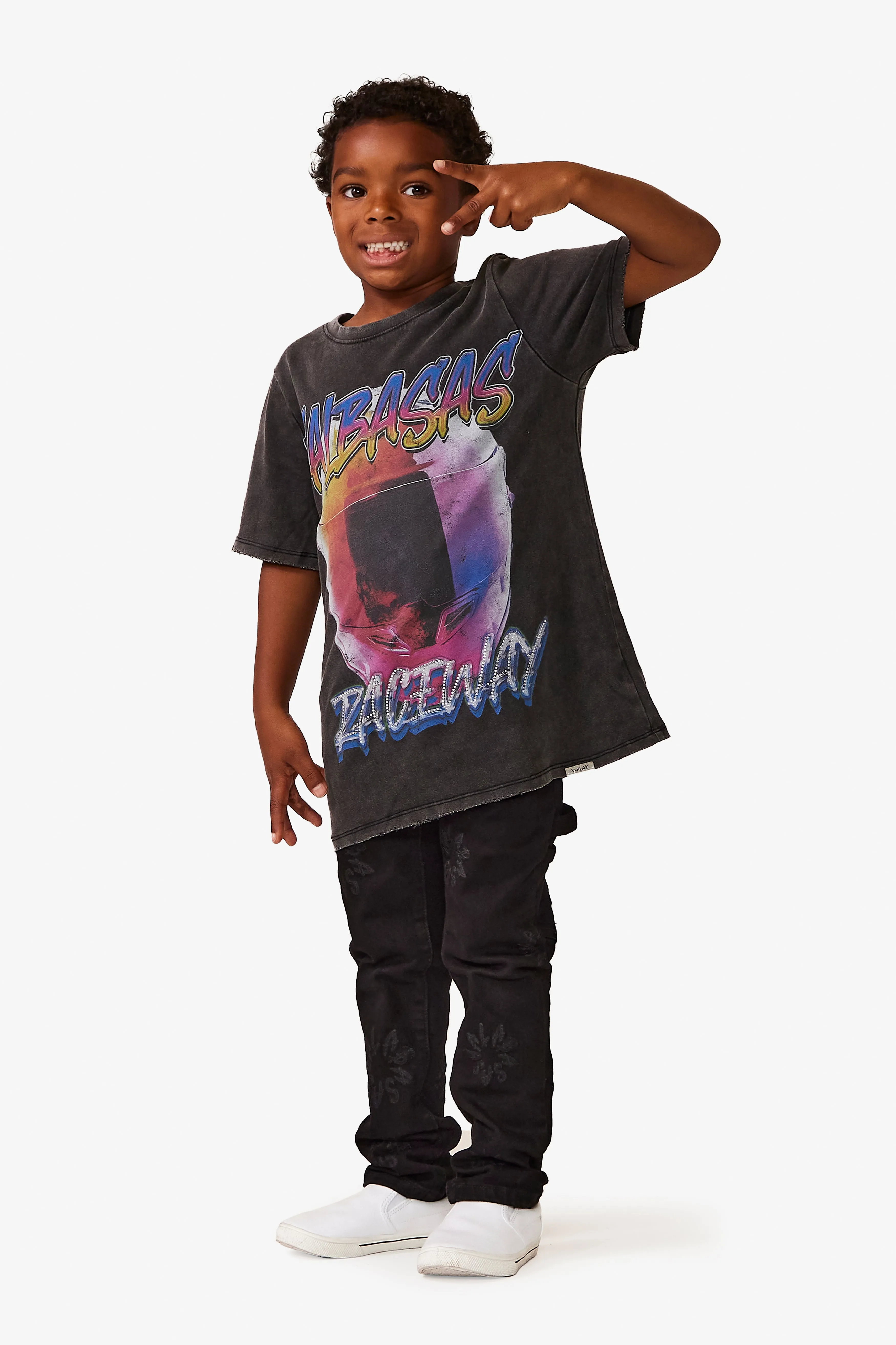 VPLAY TEE "SPEED DEMON” VINTAGE BLACK sold by valabasas product image thumbnail 3