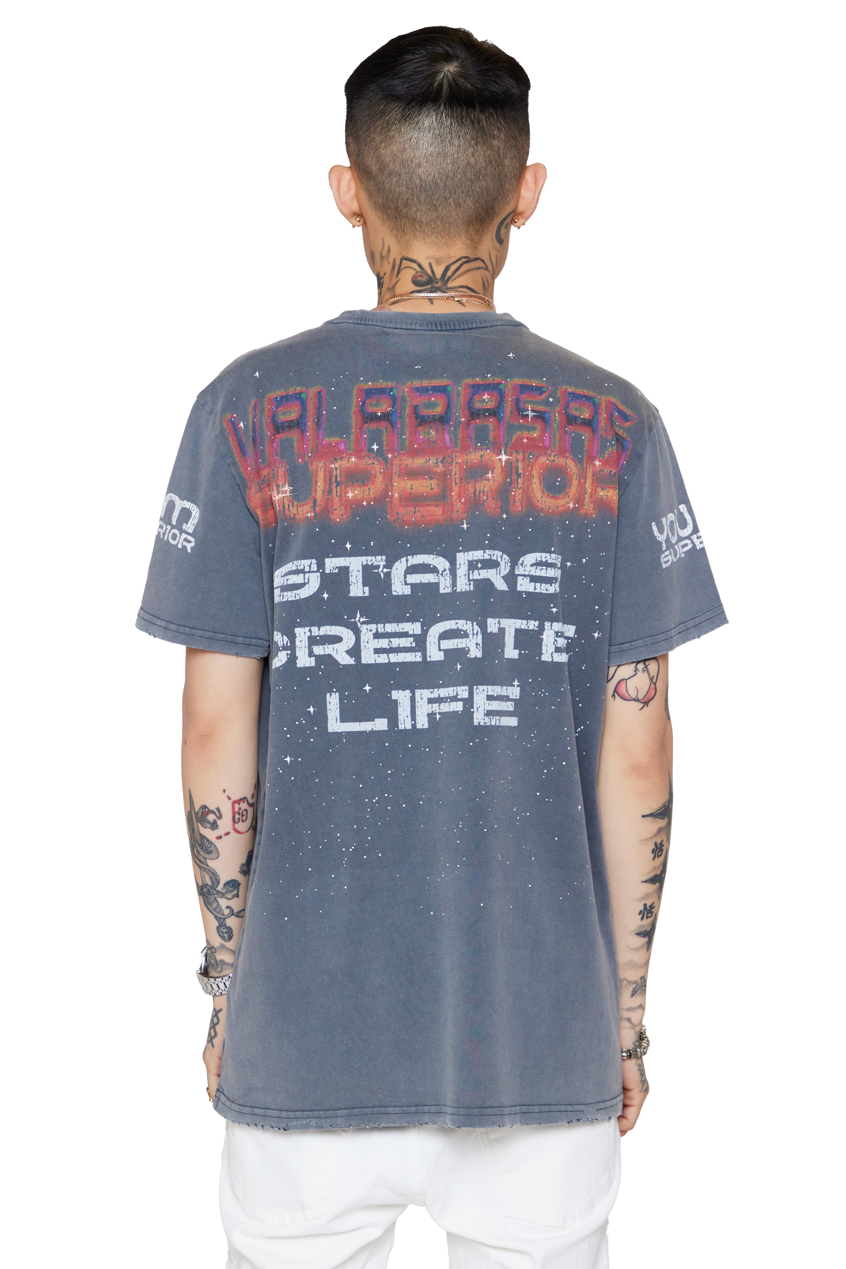 VALABASAS TEE "STAR LIFE" VINTAGE GREY sold by valabasas product image thumbnail 5