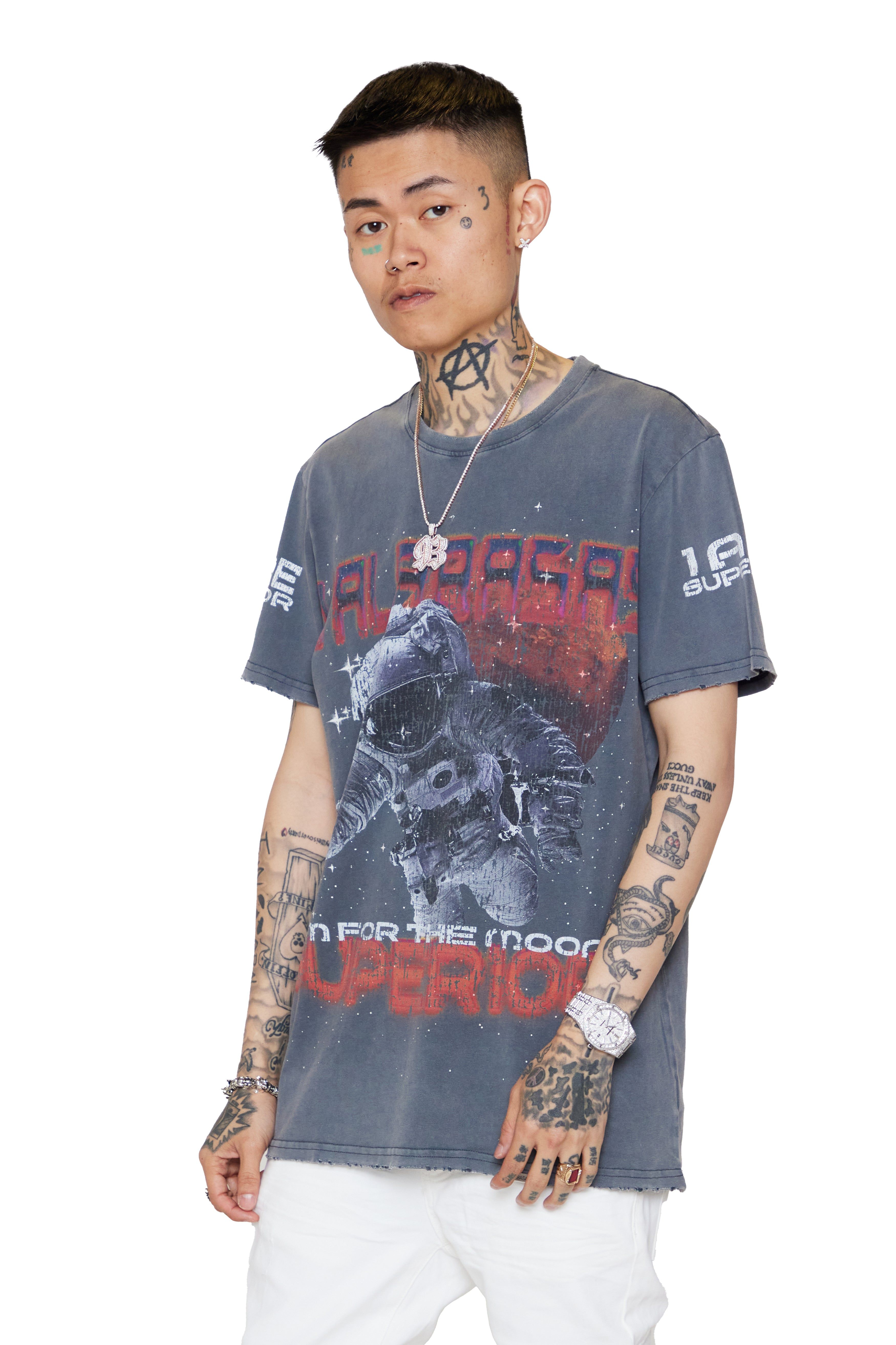 VALABASAS TEE "STAR LIFE" VINTAGE GREY sold by valabasas product image thumbnail 3