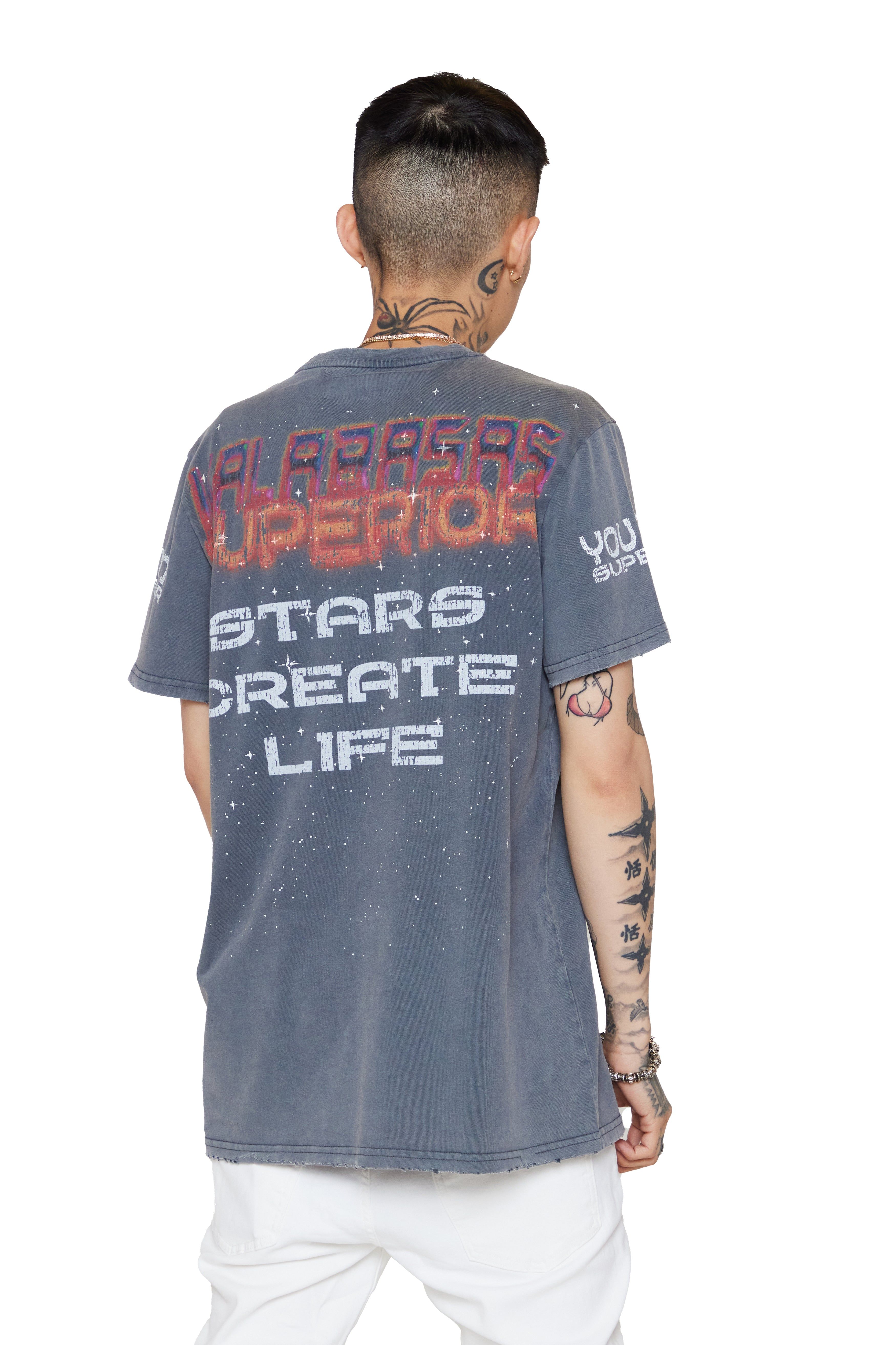 VALABASAS TEE "STAR LIFE" VINTAGE GREY sold by valabasas product image thumbnail 2
