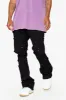 "POCROS"  BLACK STACKED FLARE JEAN sold by valabasas