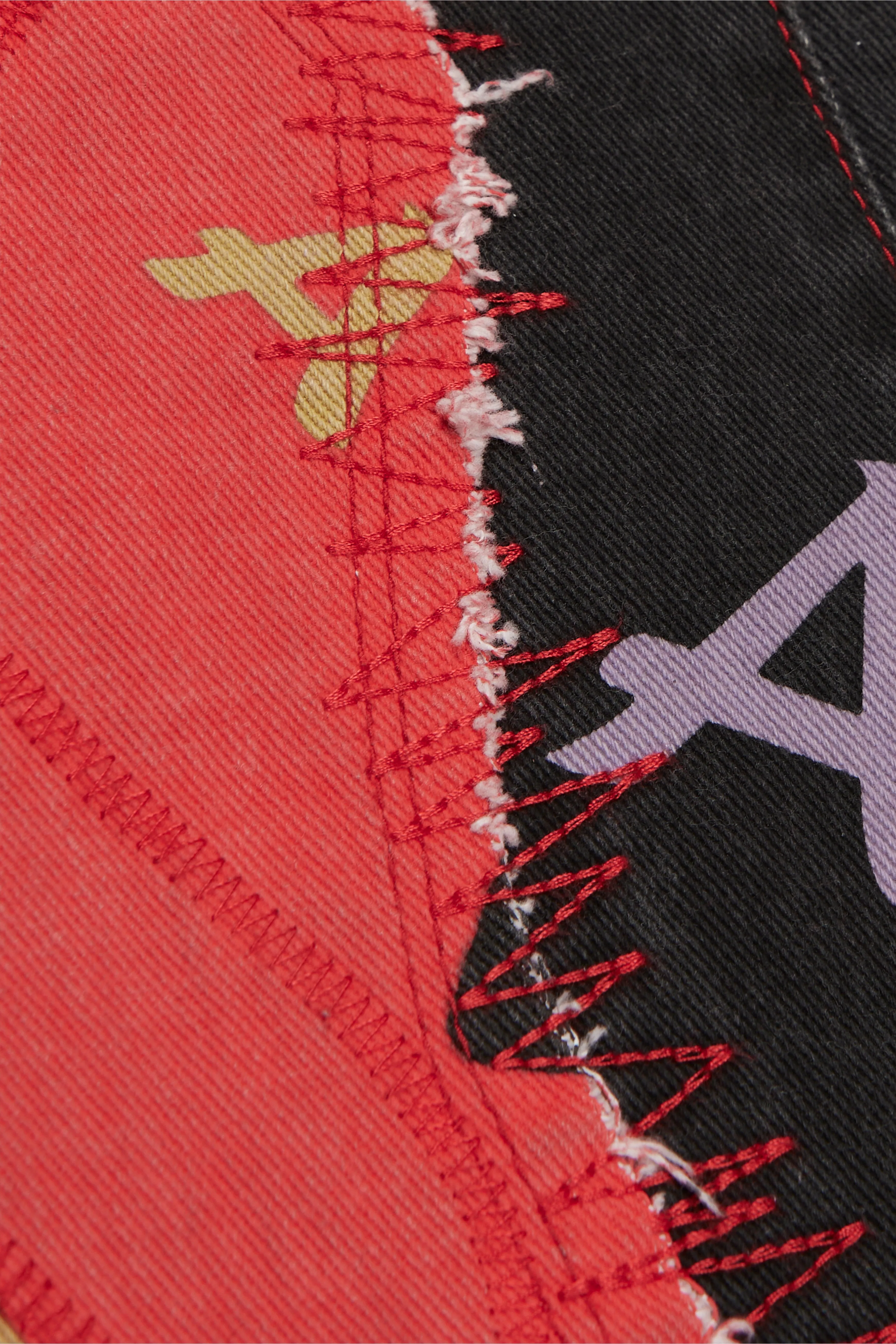 "DISTRACTED" STACKED FLARE JEAN LIME-RED sold by valabasas product image thumbnail 3