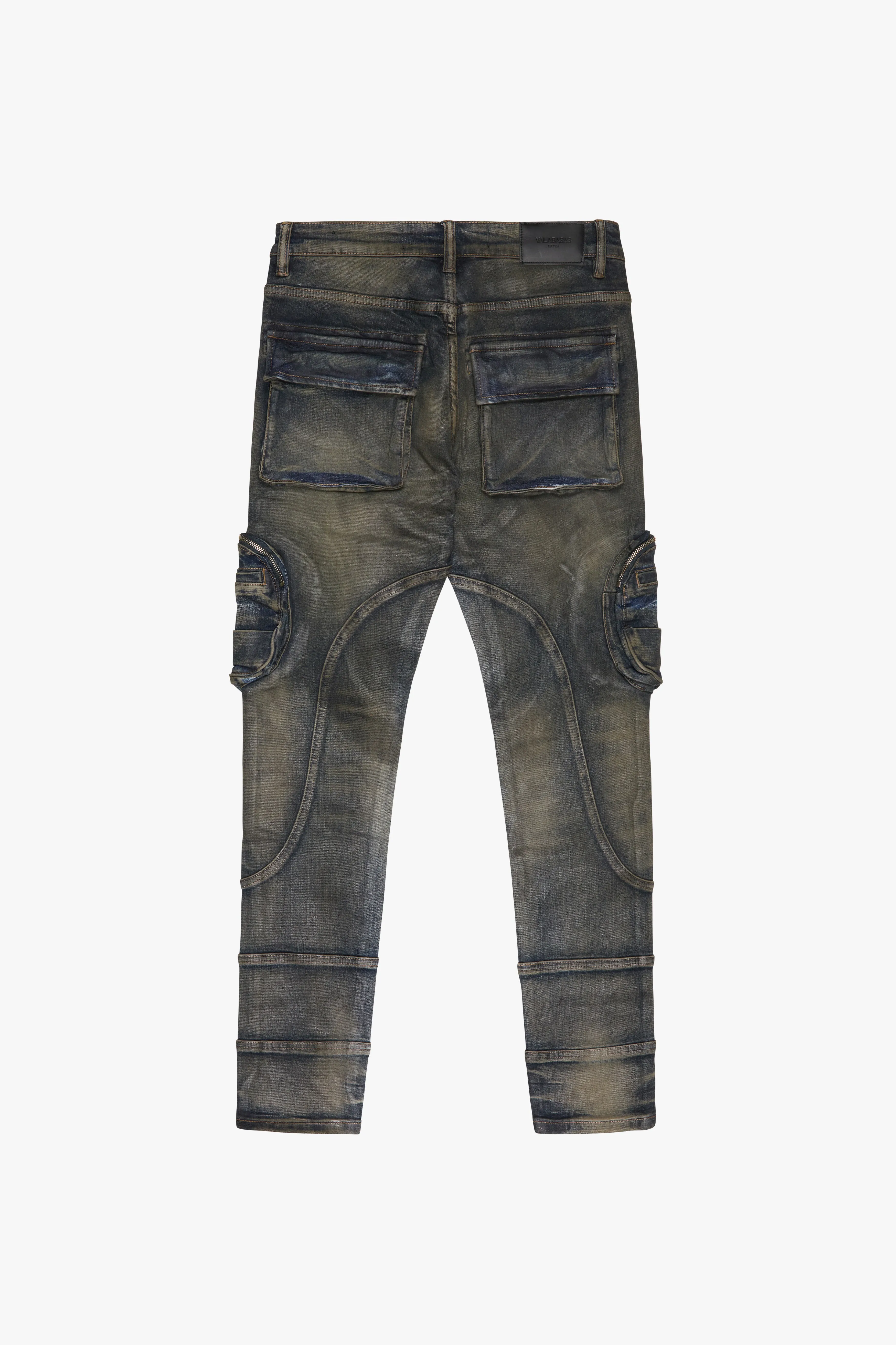 "KNEEBOARD" DARK VINTAGE BLUE SKINNY JEAN sold by valabasas product image thumbnail 3
