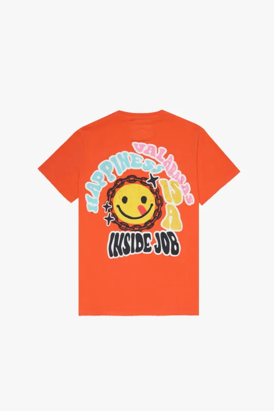 "INSIDE JOB" TEE VINTAGE FLAME ORANGE sold by valabasas