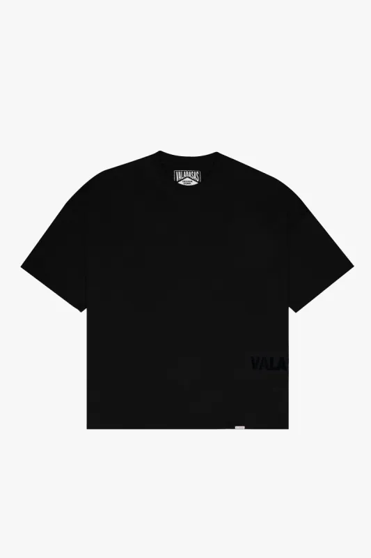 "BASIC" VINTAGE BLACK OVERSIZED TEE sold by valabasas