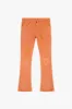 "RINGER” ORANGE STACKED FLARE JEAN sold by valabasas