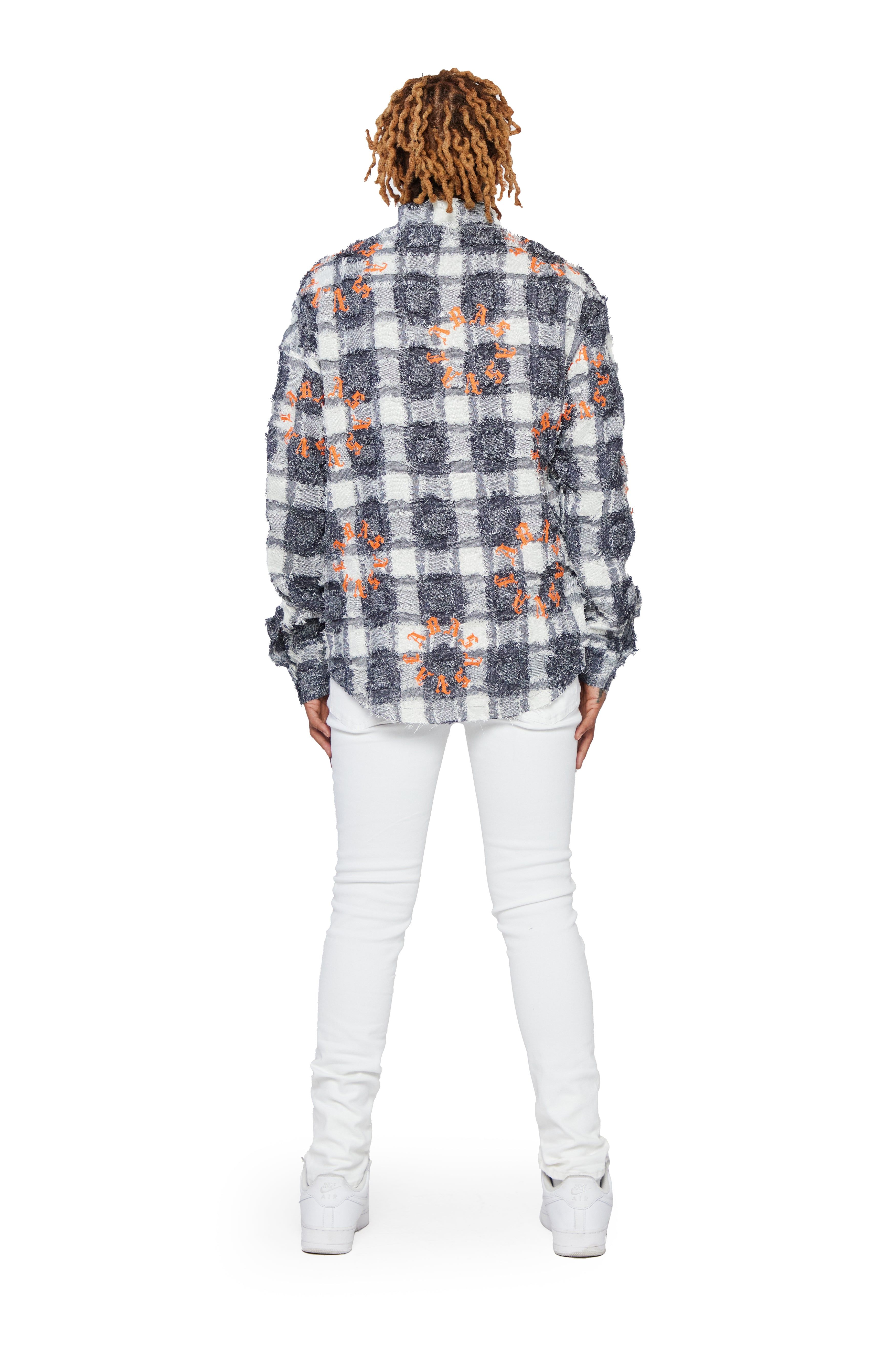 "ART PLAID” BLACK WHITE BUTTON DOWN sold by valabasas product image thumbnail 5