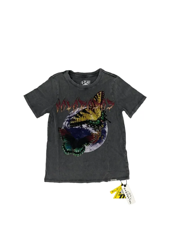 VPLAY TEE “FLY EARTH” SUNFADED BLACK sold by valabasas