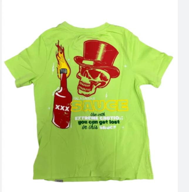 VPLAY TEE “SAUCEY” VINTAGE LIME sold by valabasas