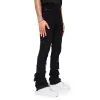 "PHOENIX" BLACK STACKED FLARE JEAN sold by valabasas