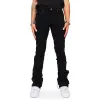 "PHOENIX" BLACK STACKED FLARE JEAN sold by valabasas
