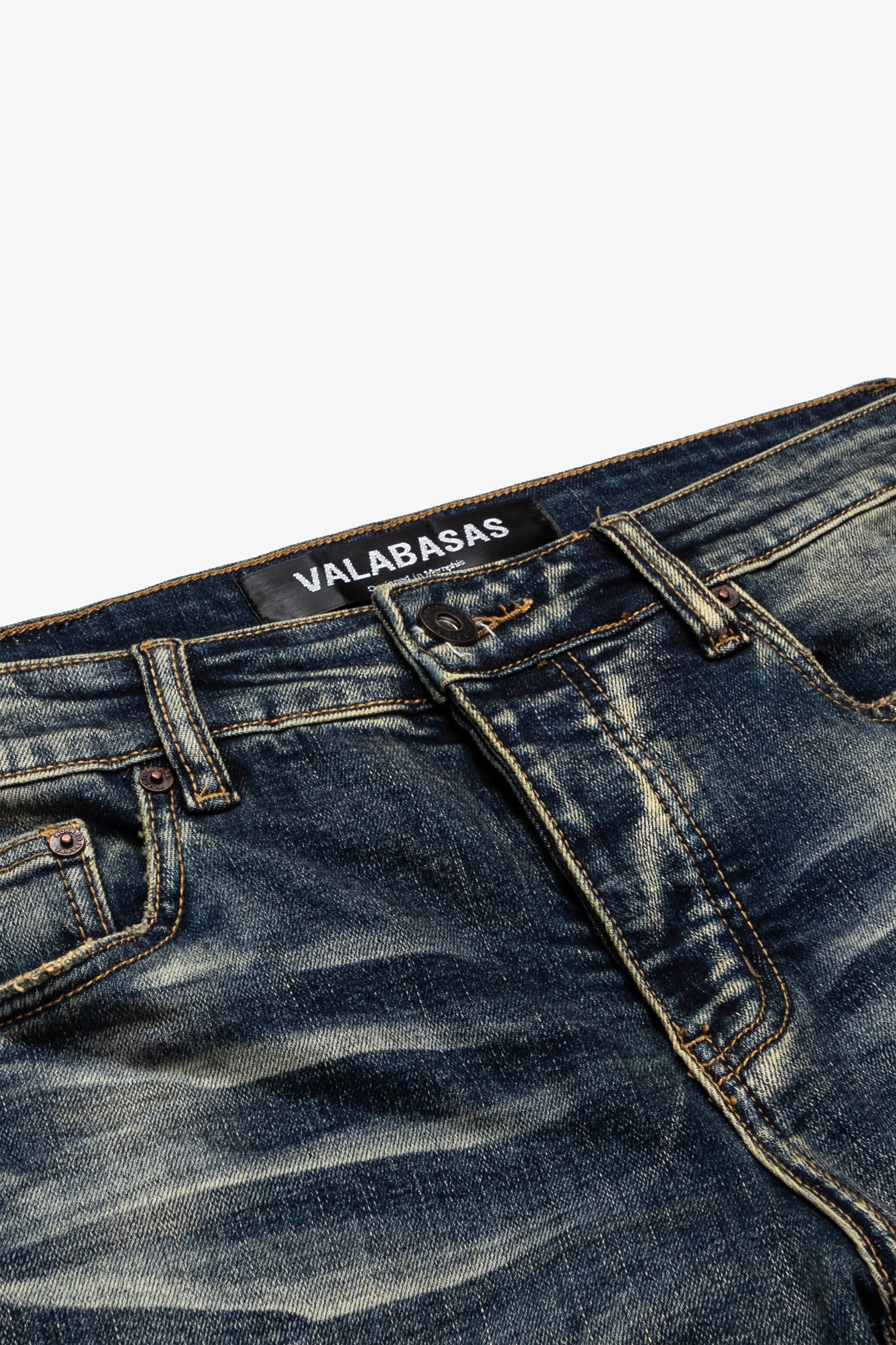 "STREAMLINE" STACKED FLARE JEAN DK VINTAGE WASHED sold by valabasas product image thumbnail 2