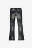 "STREAMLINE" DK VINTAGE WASHED STACKED FLARE JEAN sold by valabasas