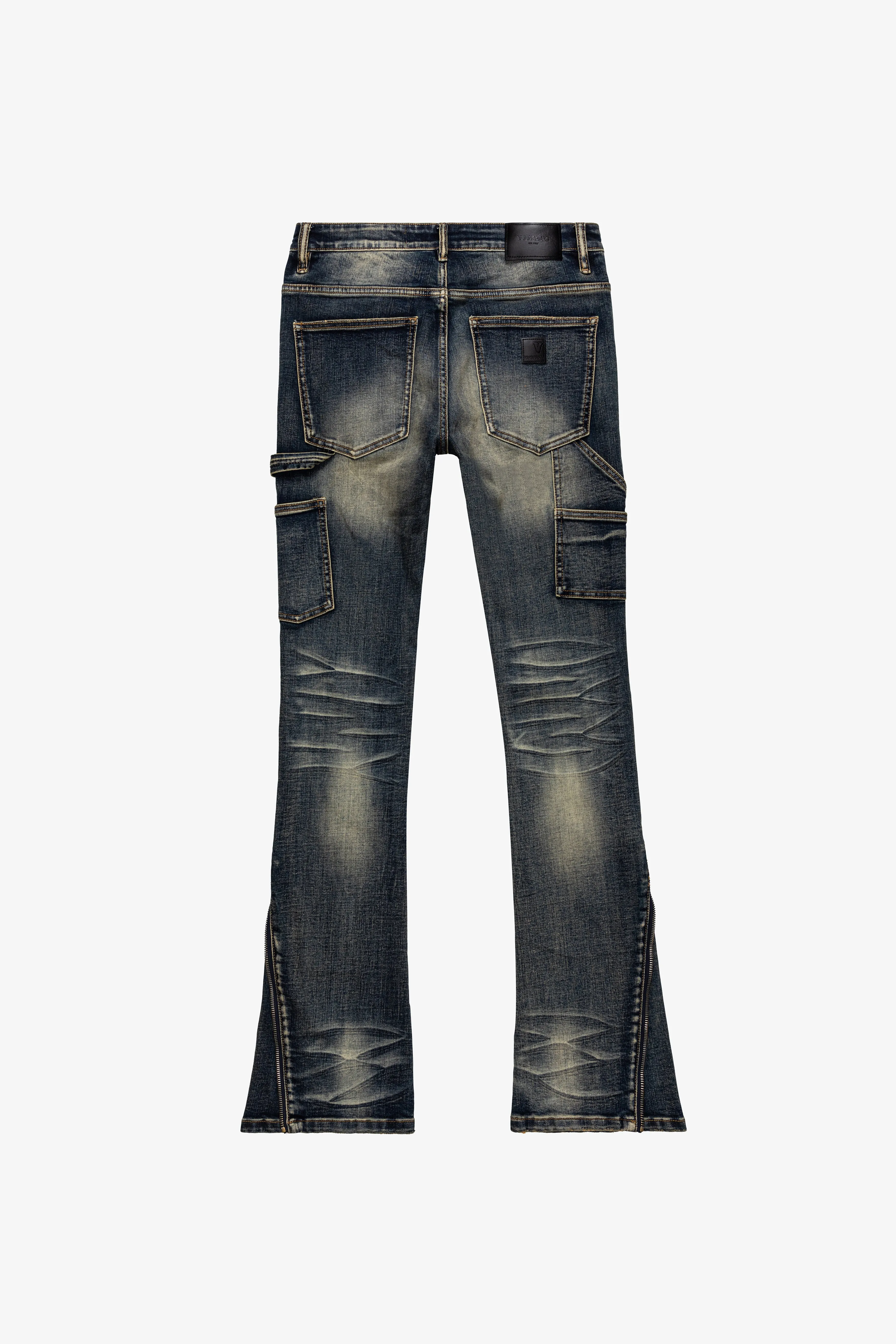 "STREAMLINE" STACKED FLARE JEAN DK VINTAGE WASHED sold by valabasas product image thumbnail 3
