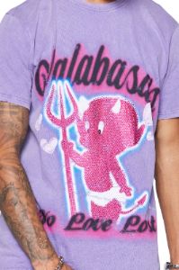 "NOLOVELOST" VINTAGE PURPLE TEE sold by valabasas