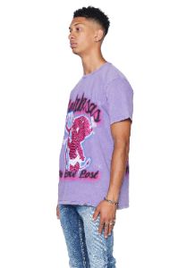 "NOLOVELOST" VINTAGE PURPLE TEE sold by valabasas