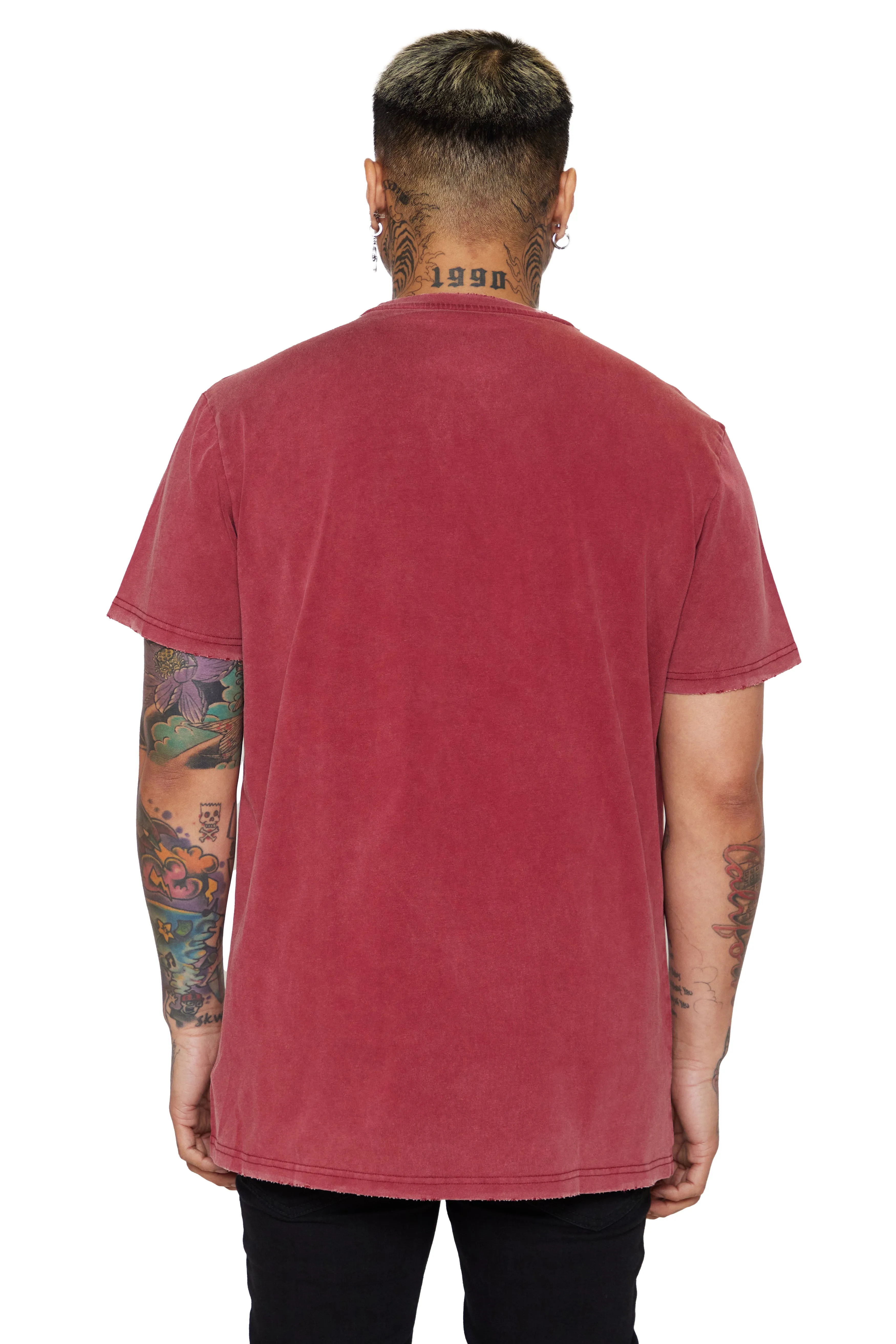 VALABASAS TEE "VALA-CORE" VINTAGE DATE RED sold by valabasas product image thumbnail 4