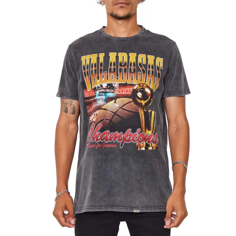 VALABASAS TEE “WORLD CHAMPION” SUNFADED BLACK sold by valabasas